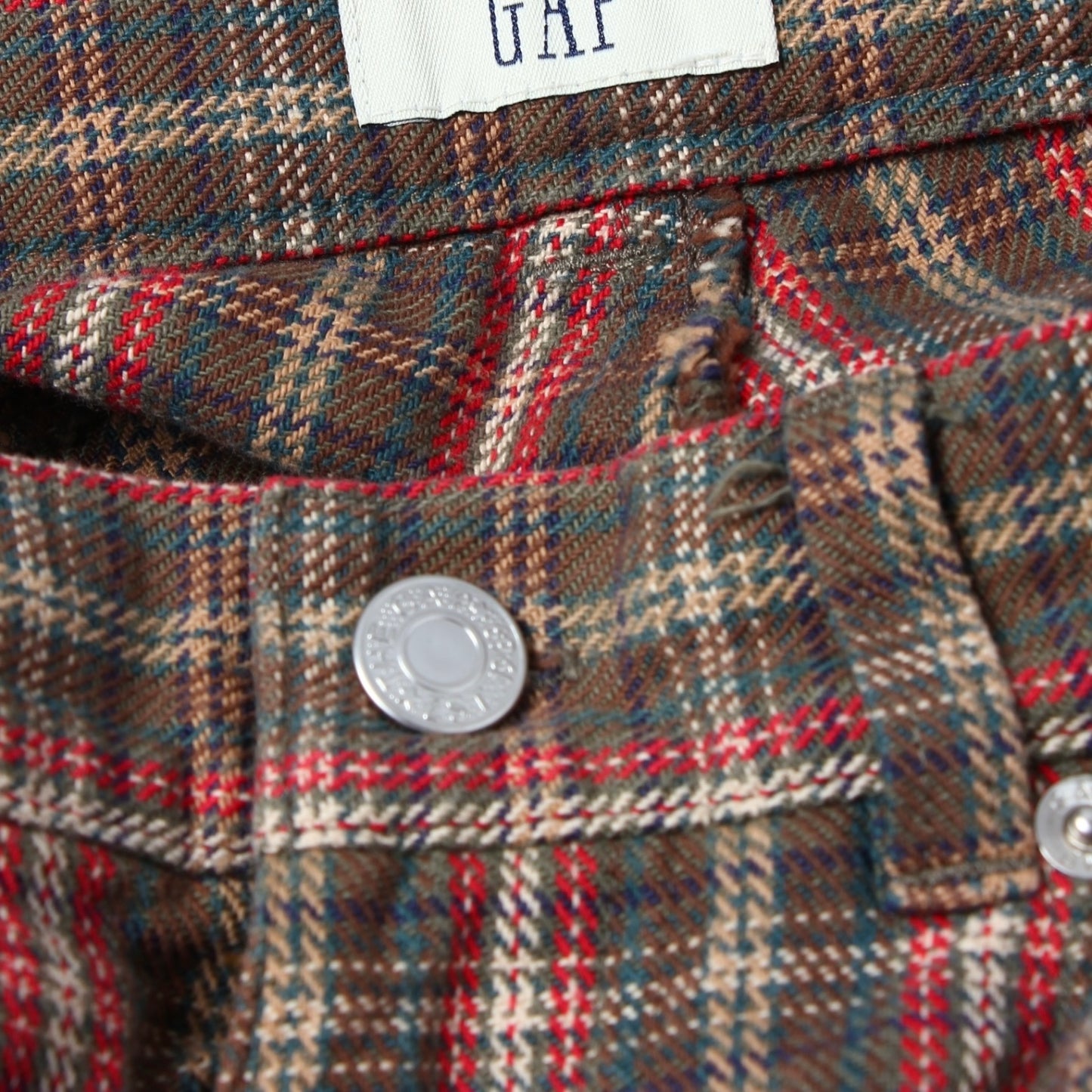 90s gap plaid denim 28/30