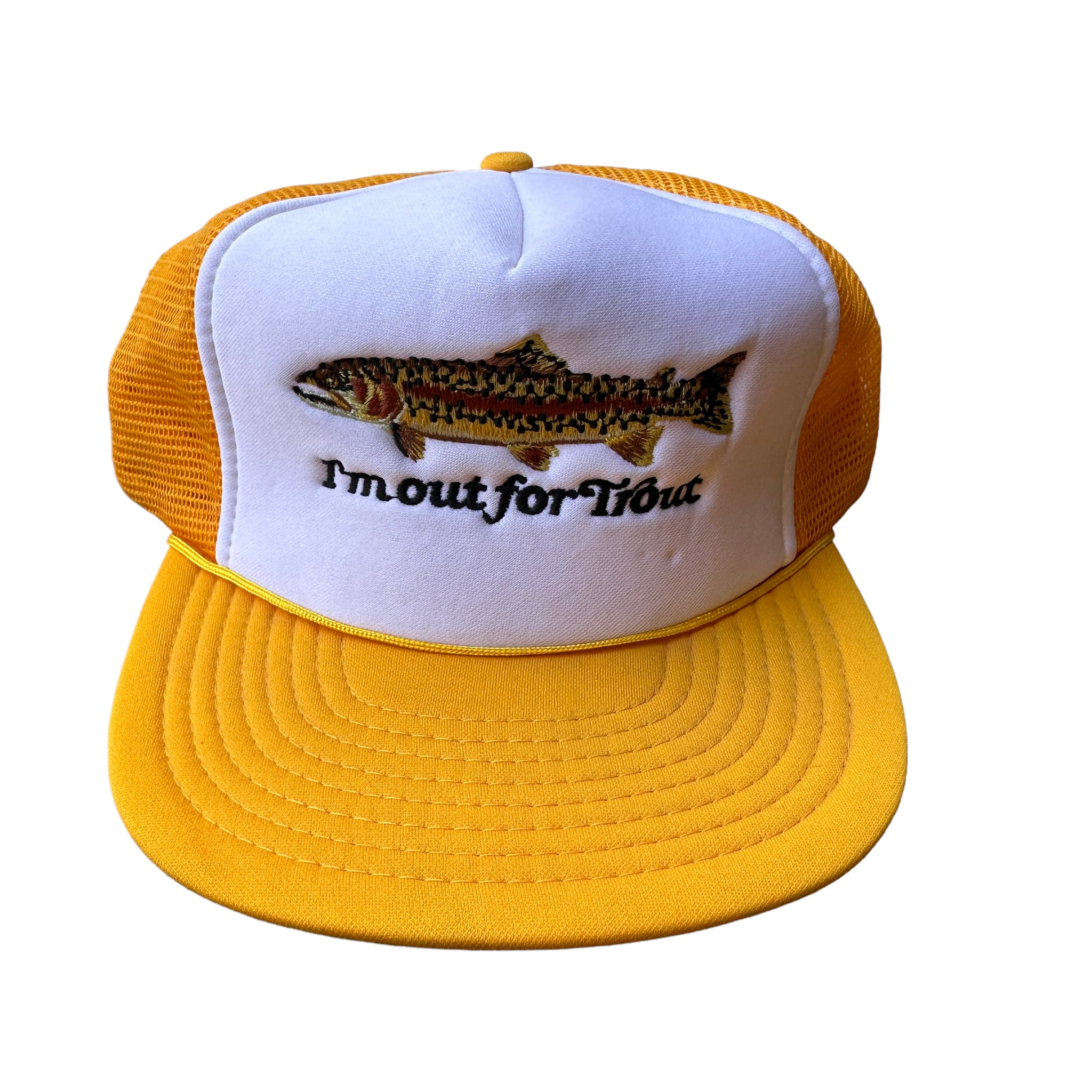 Brown trout i’m out for trout trucker hat
