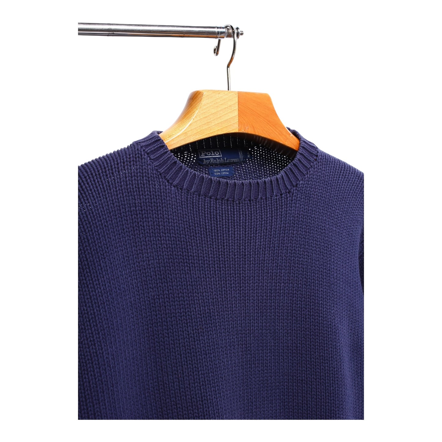 90s Heavy cotton woven Polo Ralph Lauren blank sweater M/L