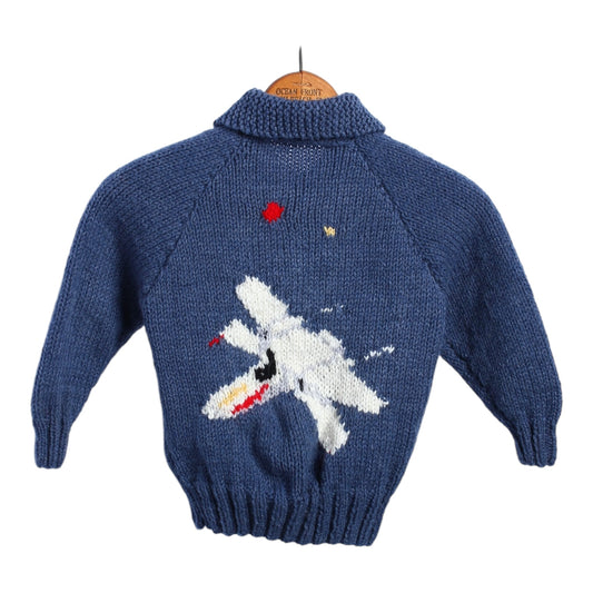 80s Star wars X Wing kids cowichan style sweater