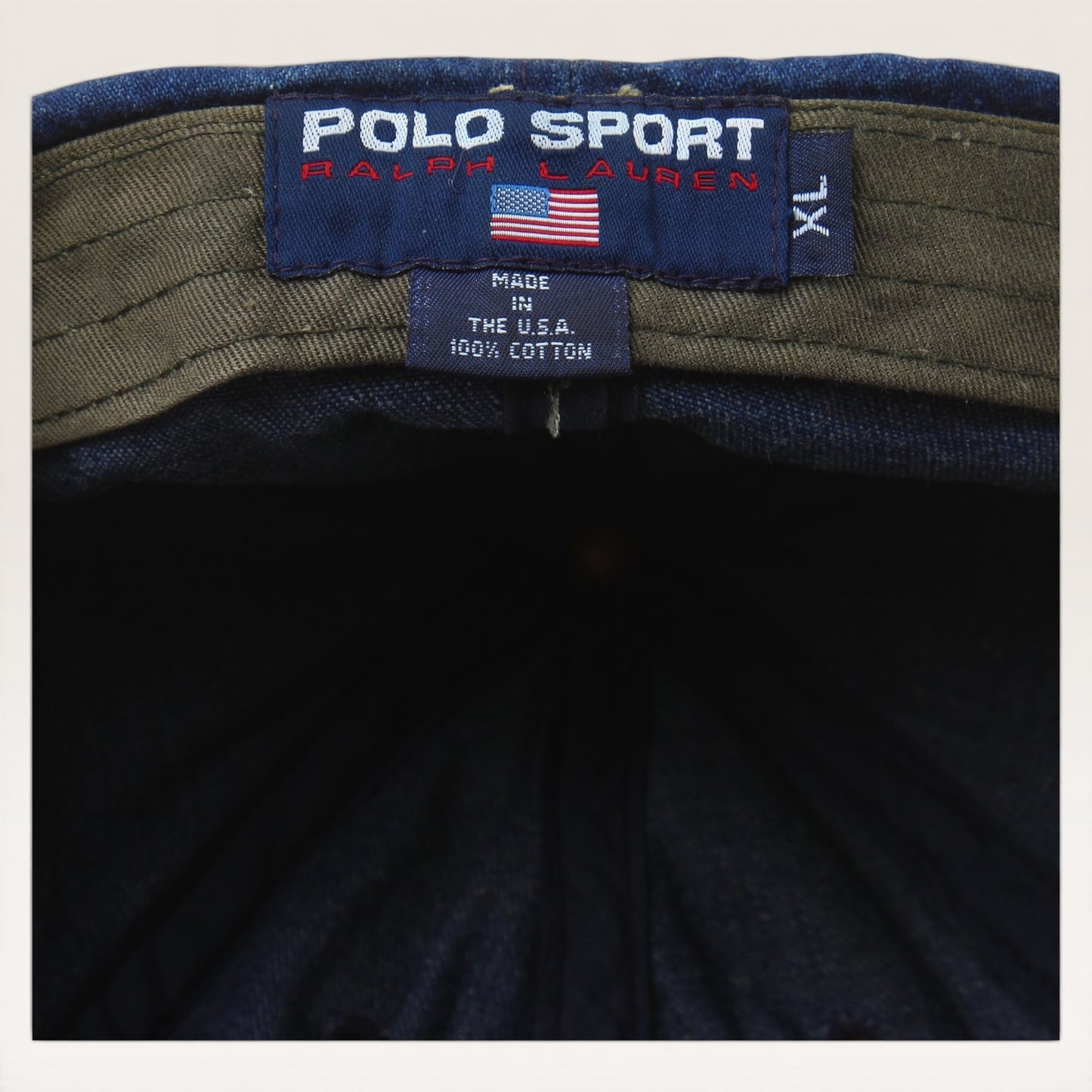 Polo sport mountain flag denim hatXL