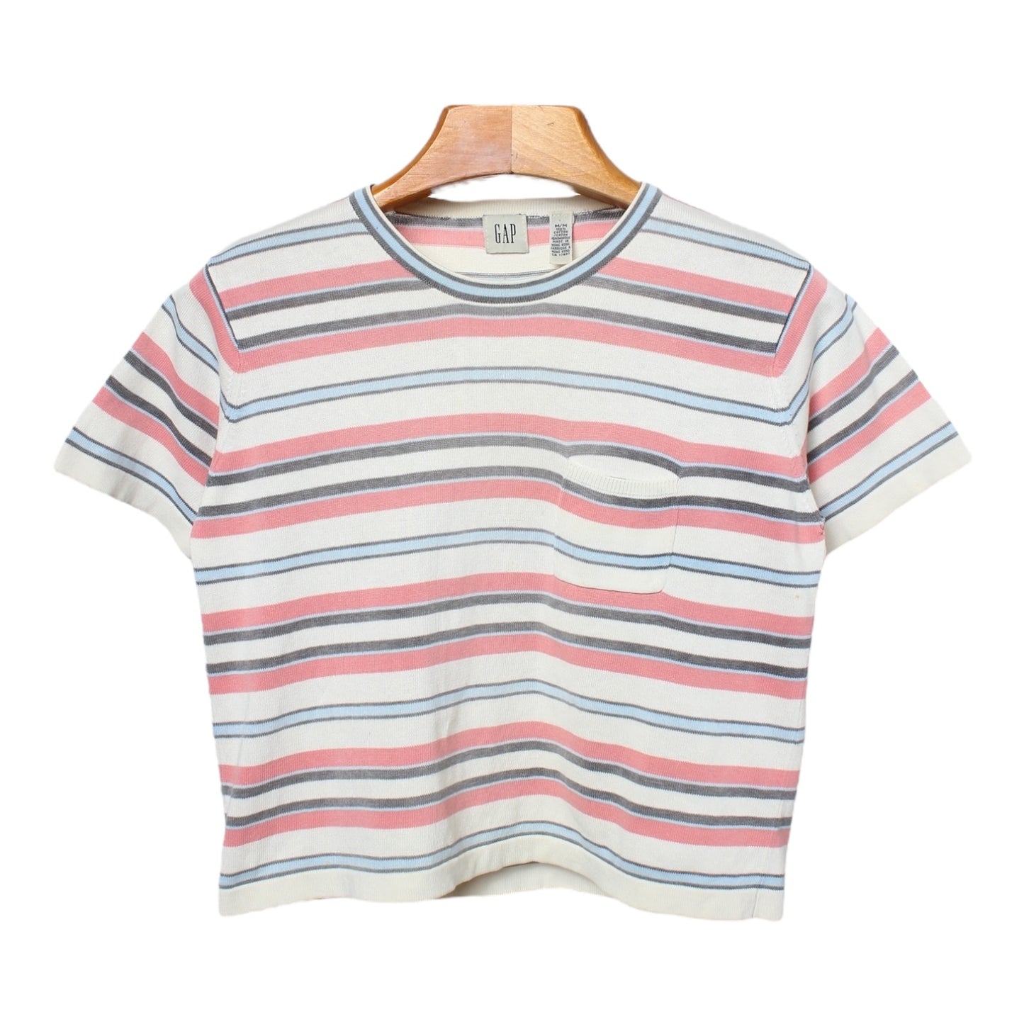 90s Gap woven pique pocket tee wmns medium