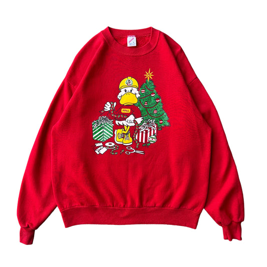 90s PP&L christmas duck sweatshirt Medium