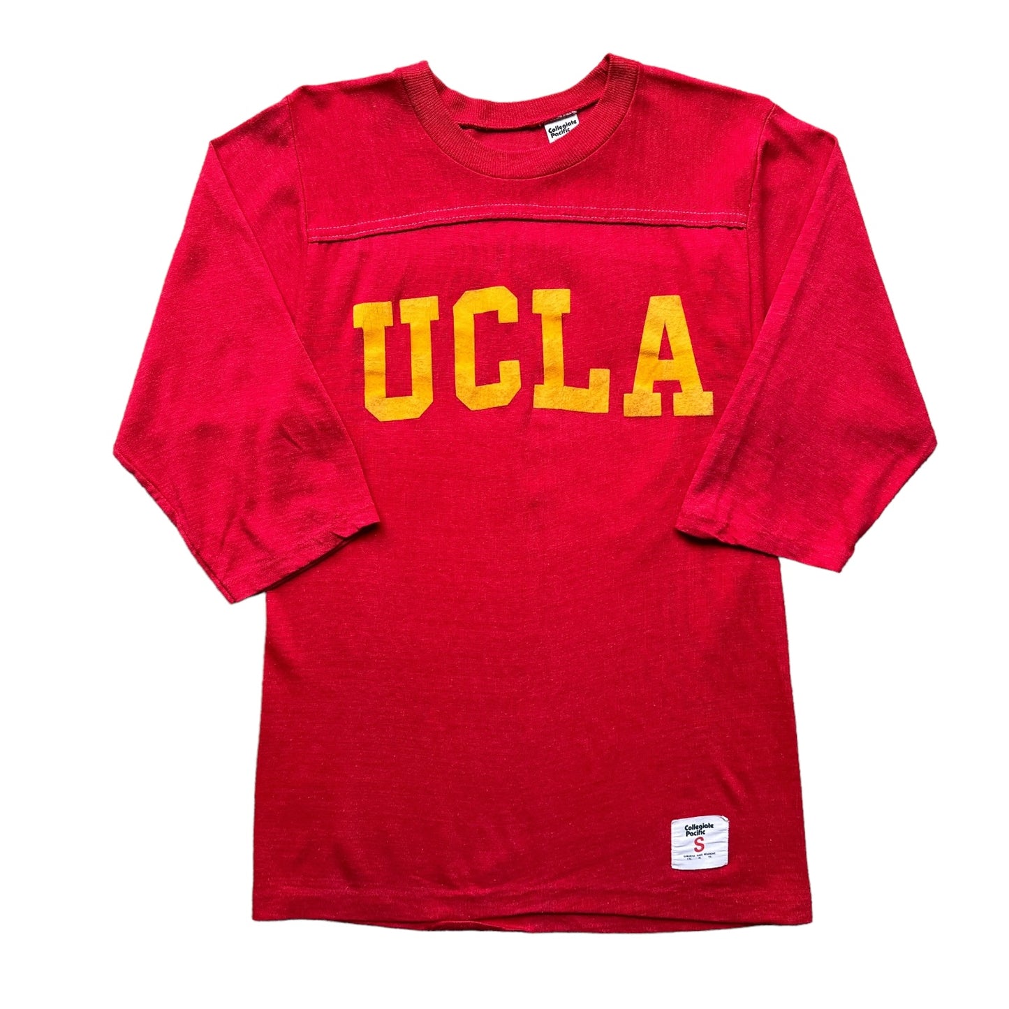 80s UCLA 3/4 sleeve cotton shirt Small