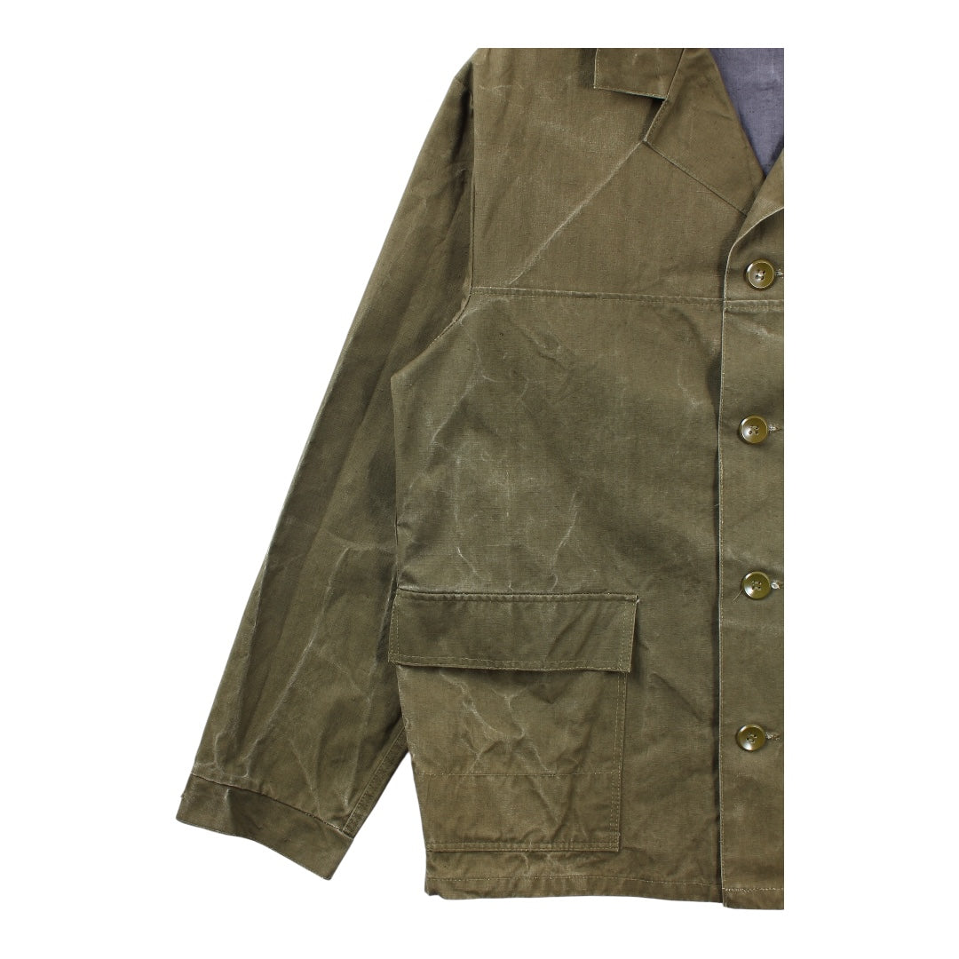 50/60s European chore coat. waxed/coated large