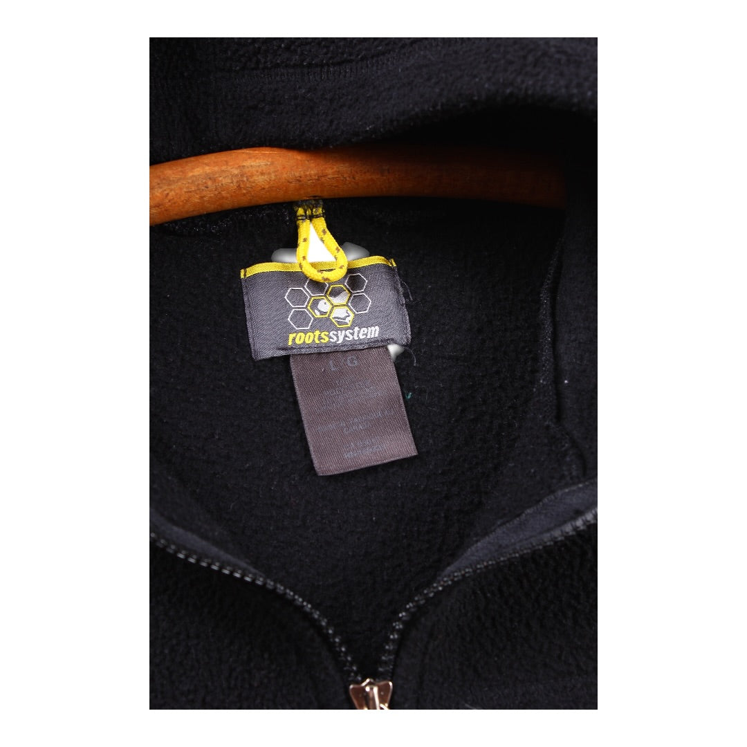 2000s Roots hooded fleece vest large