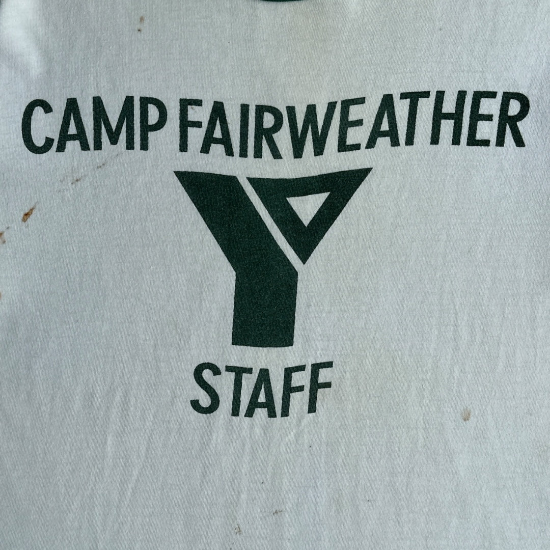 70s Champion blue bar camp fairweather ymca tee Medium fit