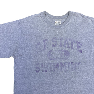90s SF State swimming heather grey heavy tee XL