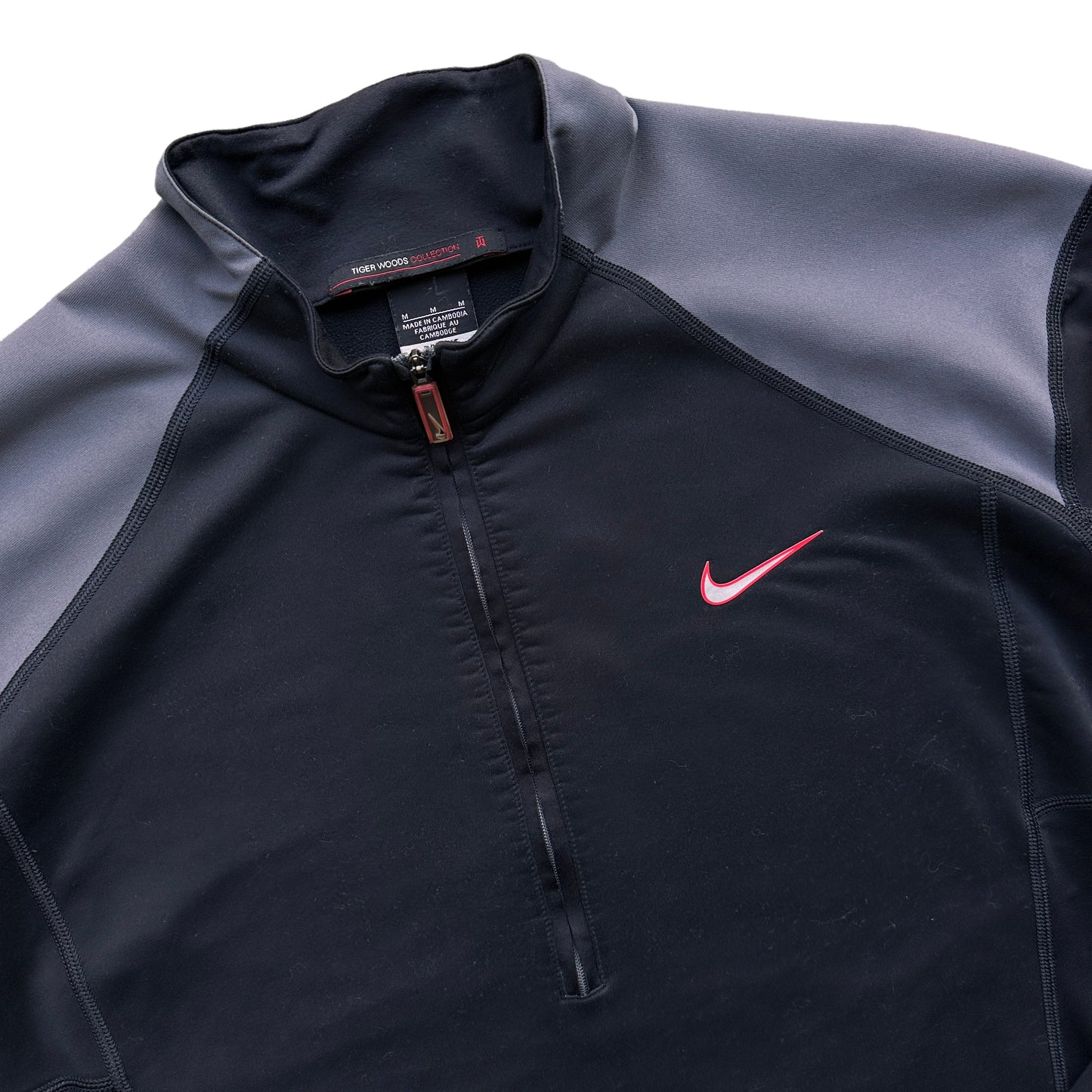 Tiger woods nike 1/4 zip tech longsleeve medium