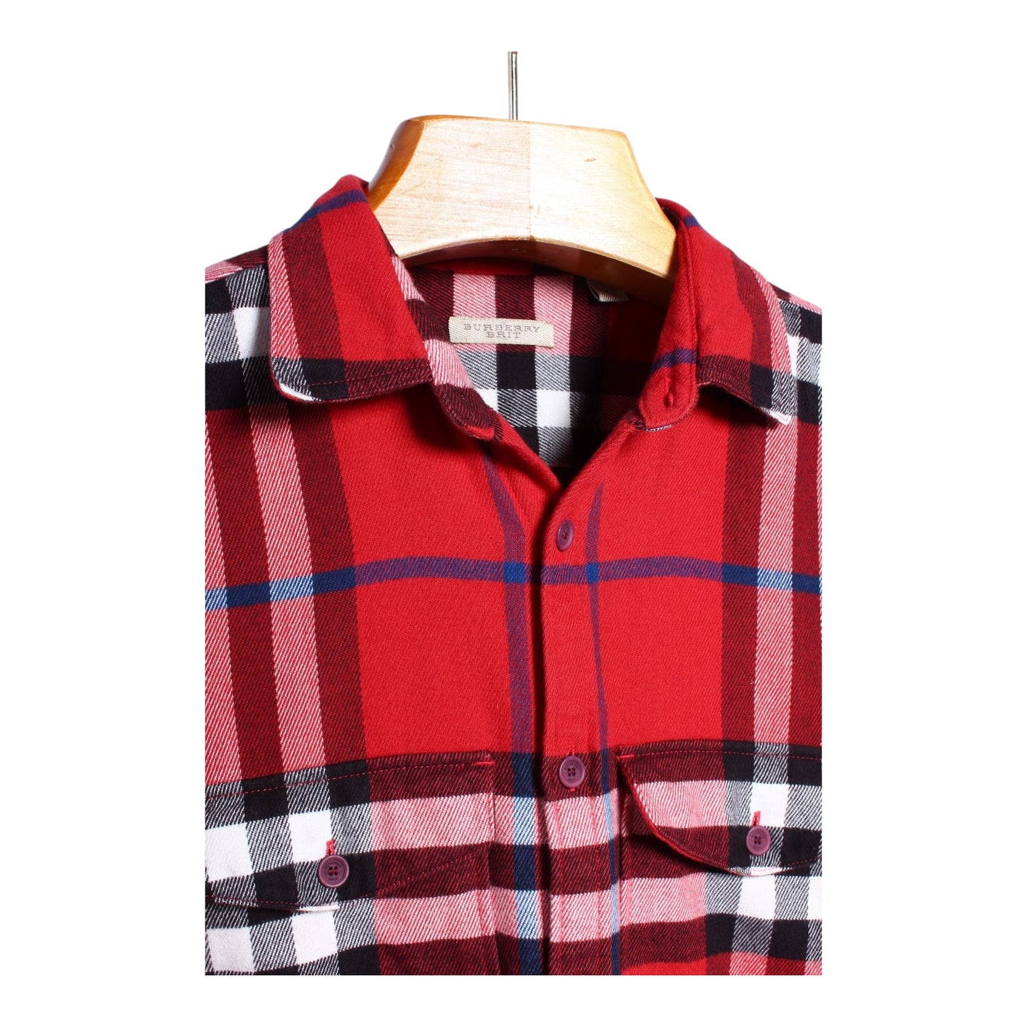 Burberry heavy cotton button down large