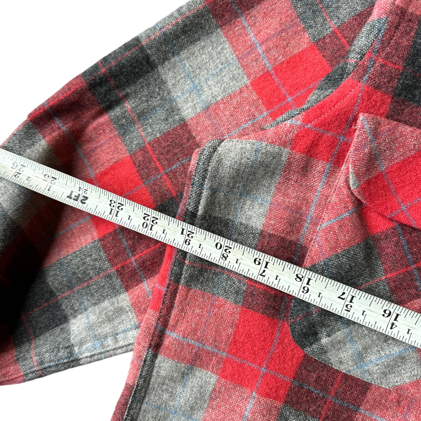 60s Pendleton wool camp shirt home crop medium