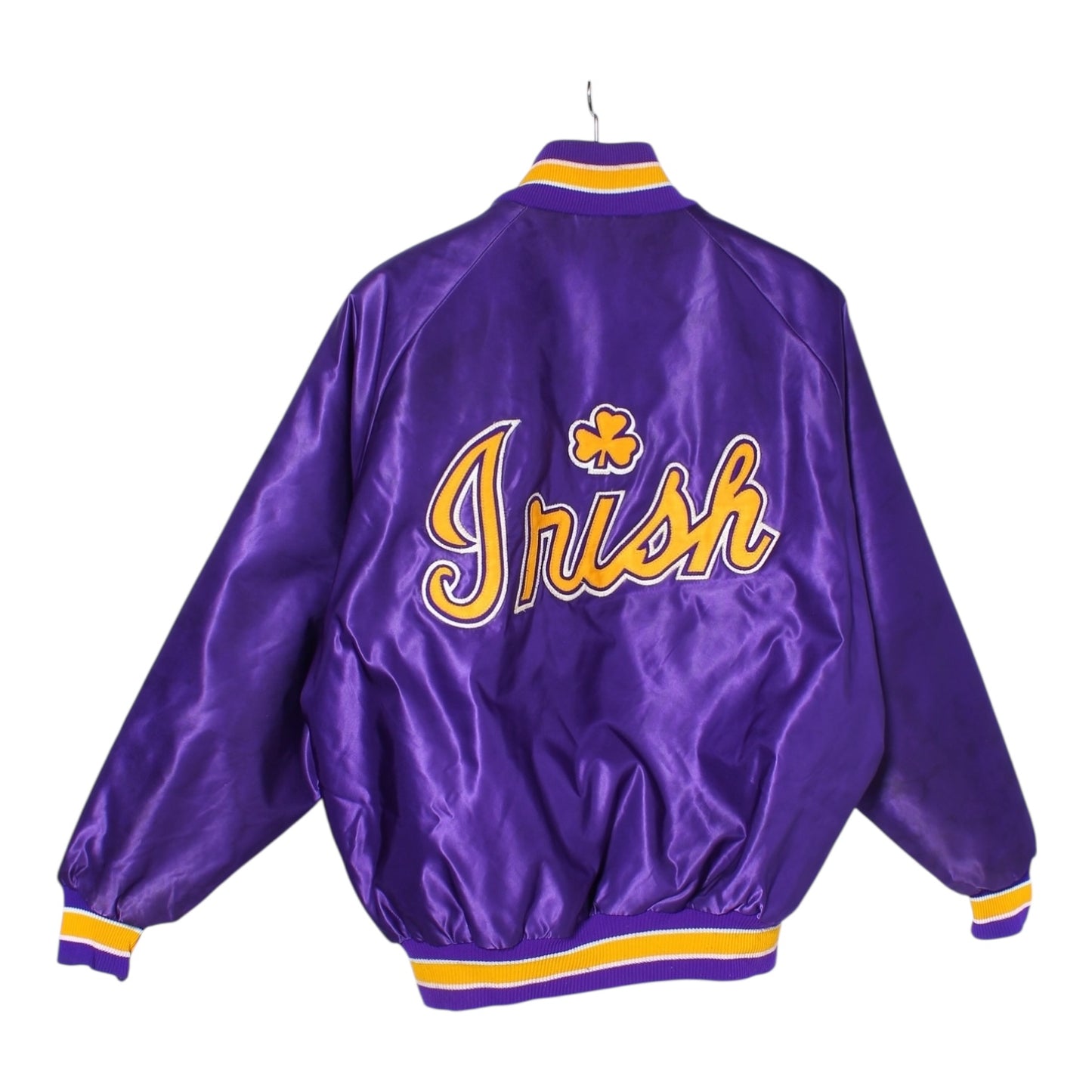 90s Irish notre dame satin jacket XL