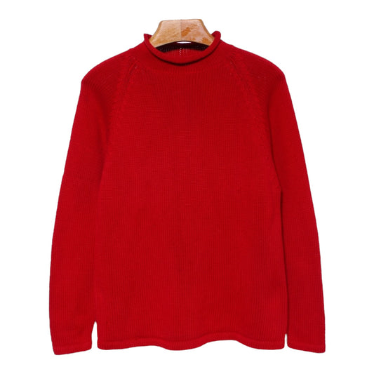 90s J crew rollneck cotton sweater Small