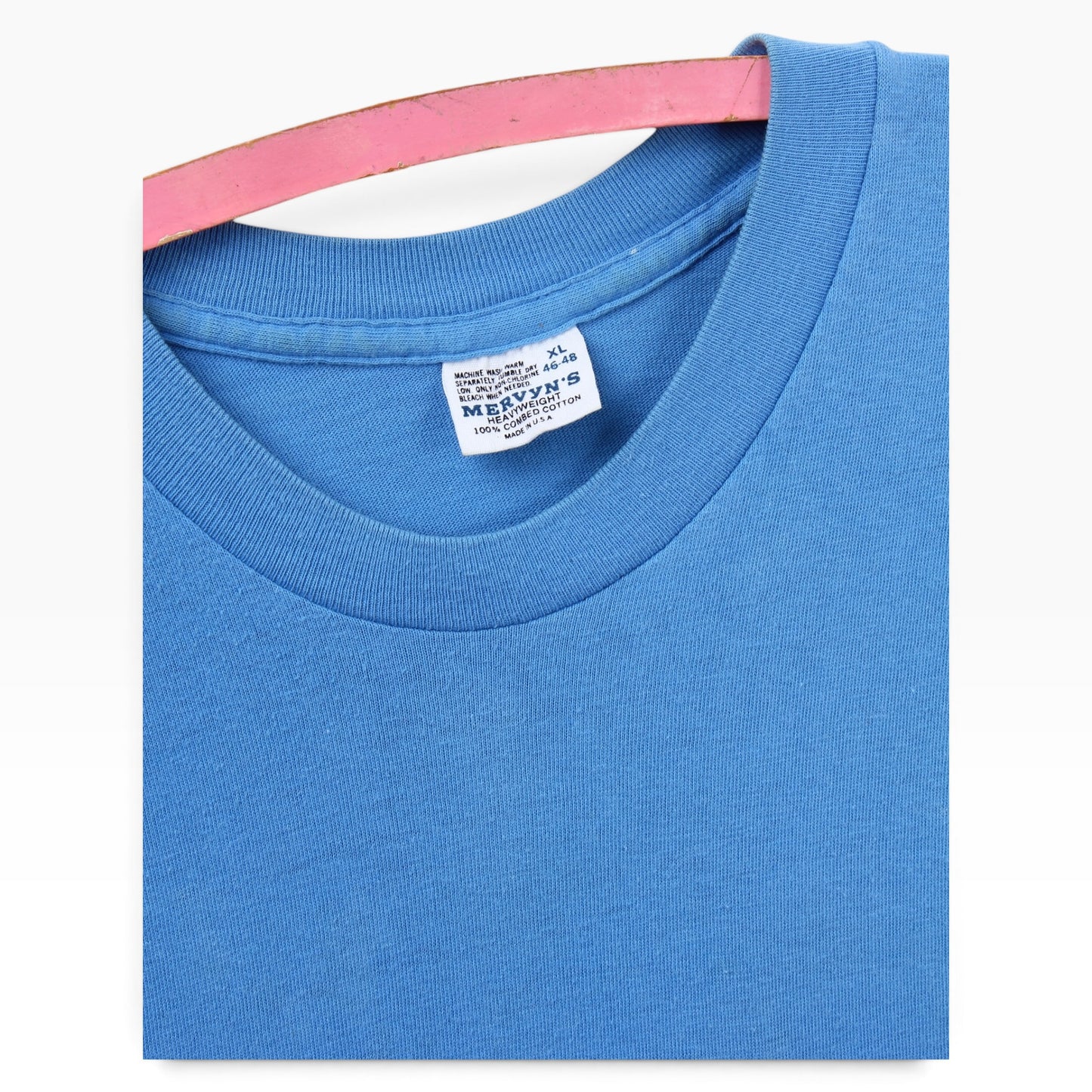 70s Blue pocket tee large
