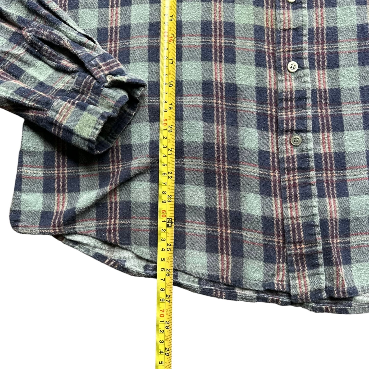 80s cotton flannel shirt large