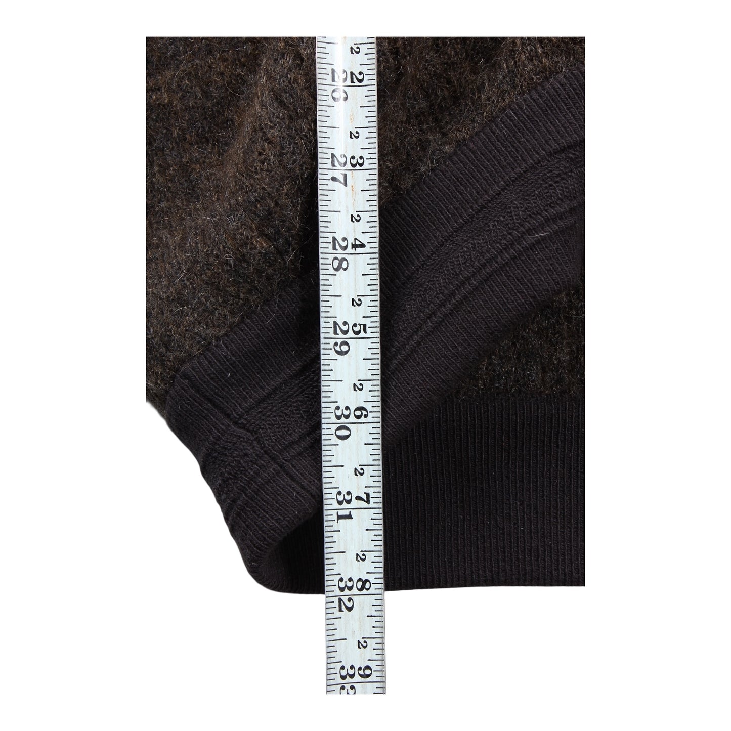 Gianfranco ferre wool and leather zip sweater XL