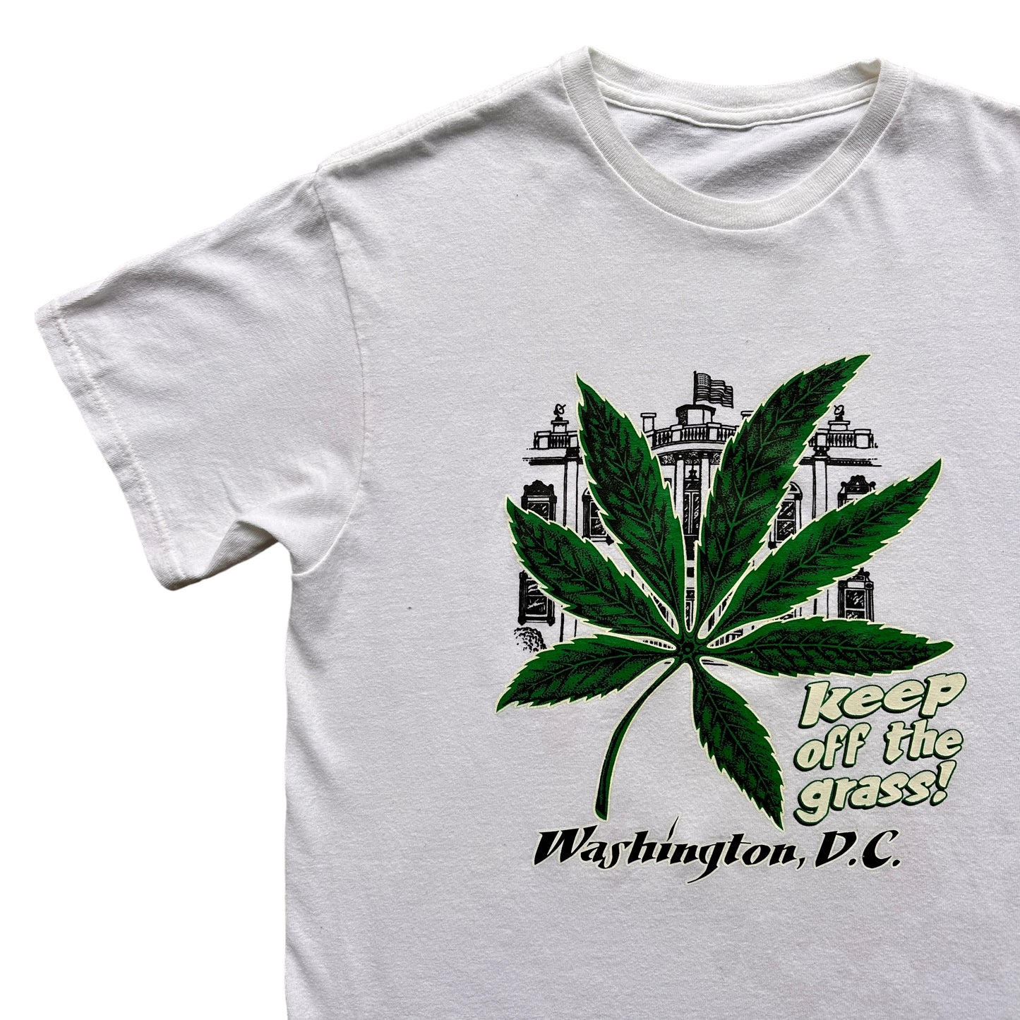 Keep off the grass washington DC weed tee small