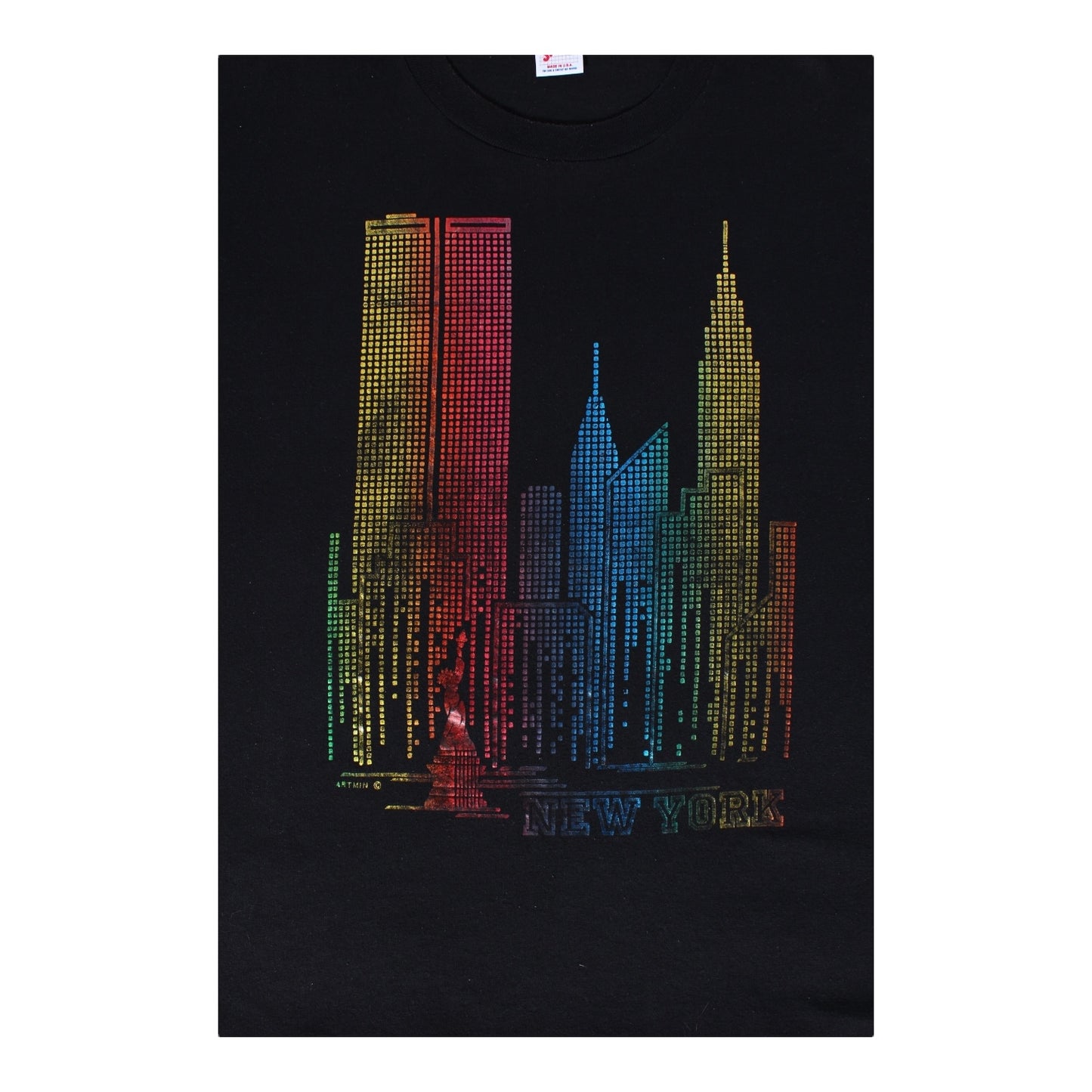 90s New york twin towers tee large