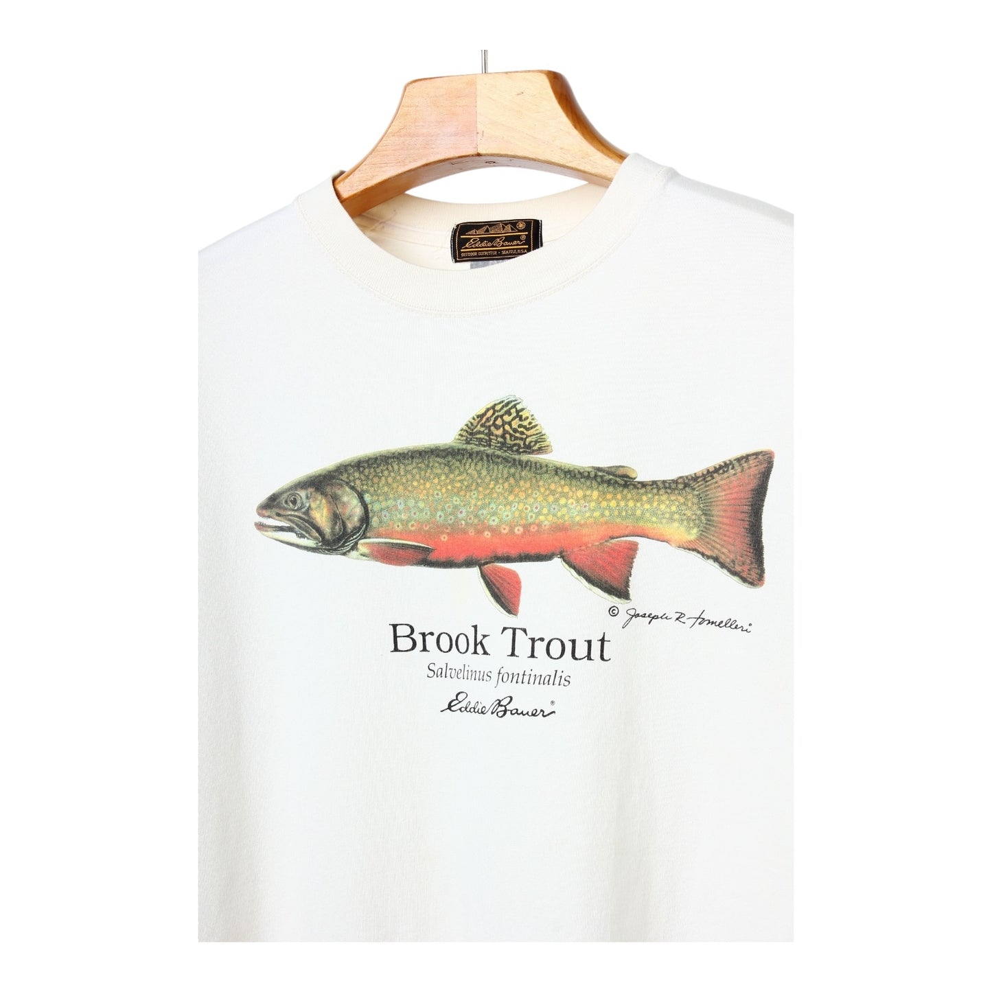 90s Brook trout eddie bauer tee L/XL