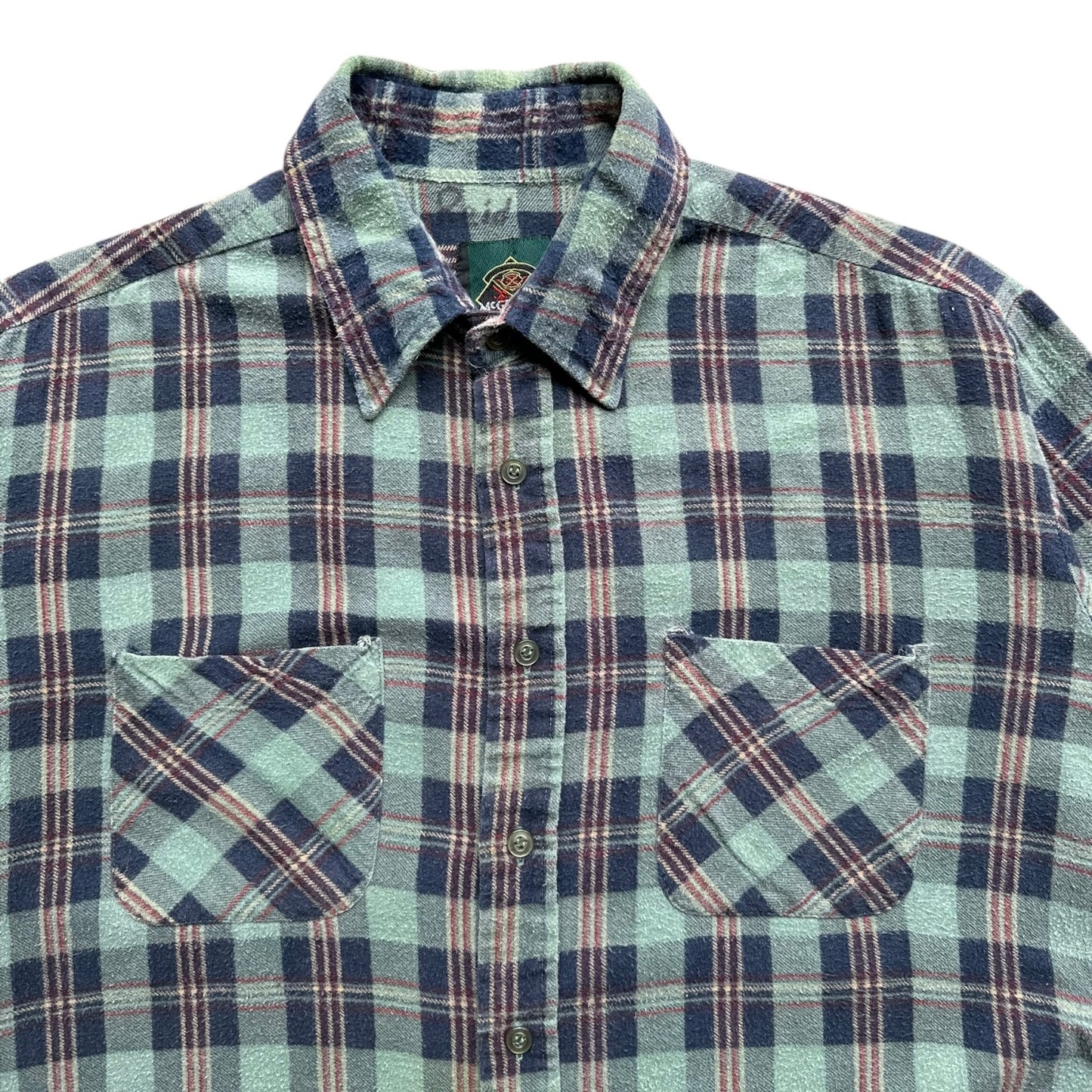 80s cotton flannel shirt large