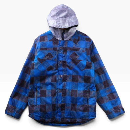 2009 Analog Hooded plaid jacket large