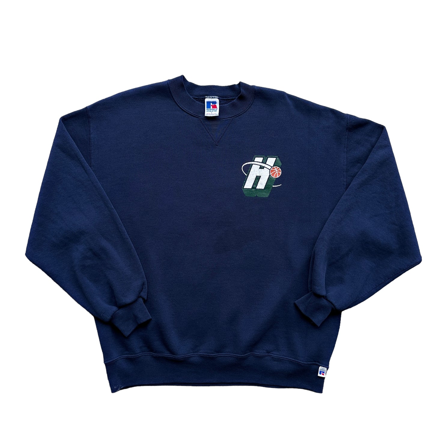 90s H basketball crewneck large