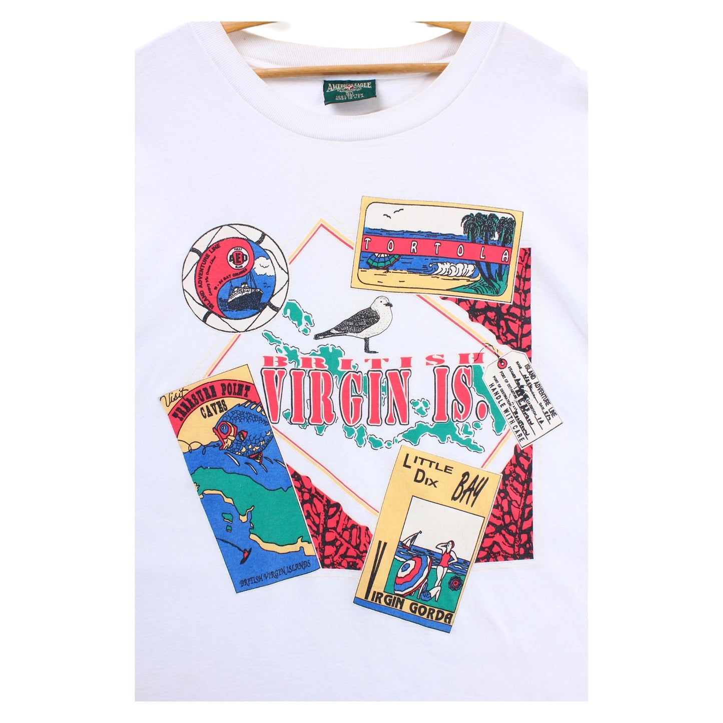 90s American eagle british virgin islands tee L/XL