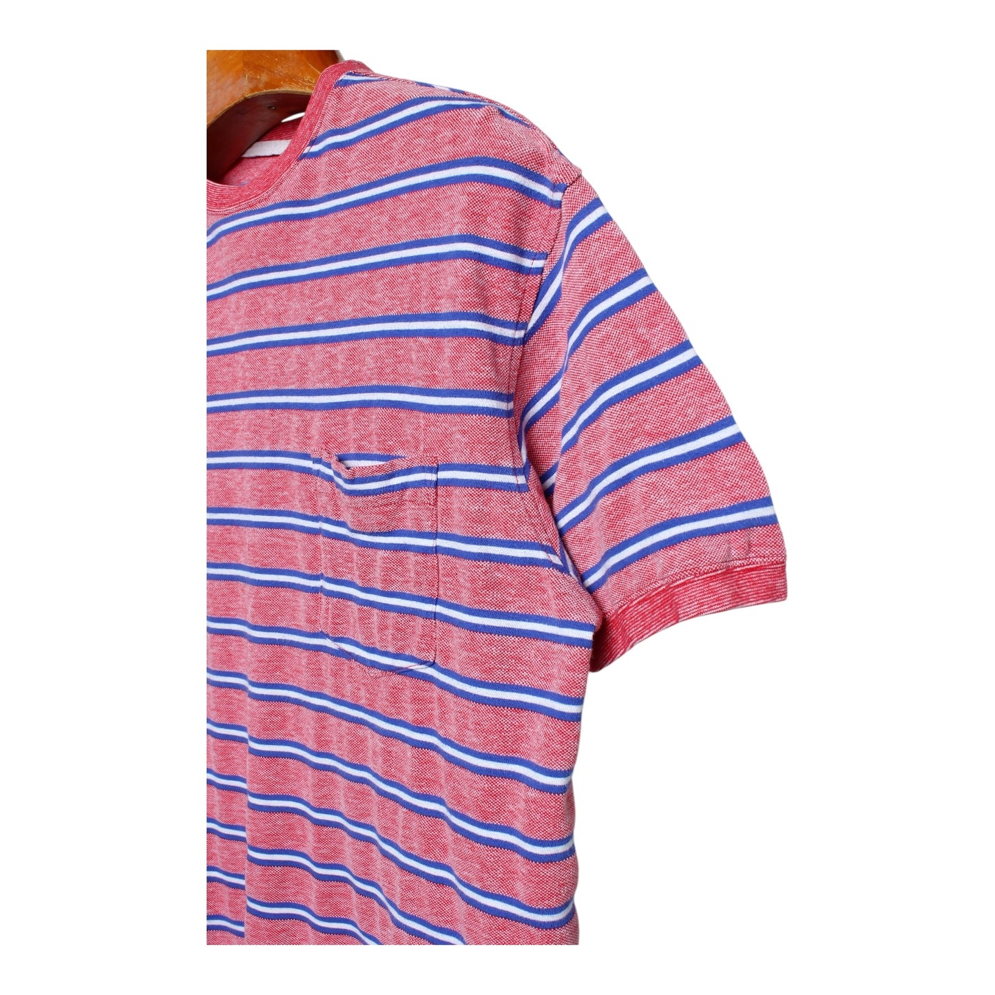 90s Gap pique pocket striped tee large