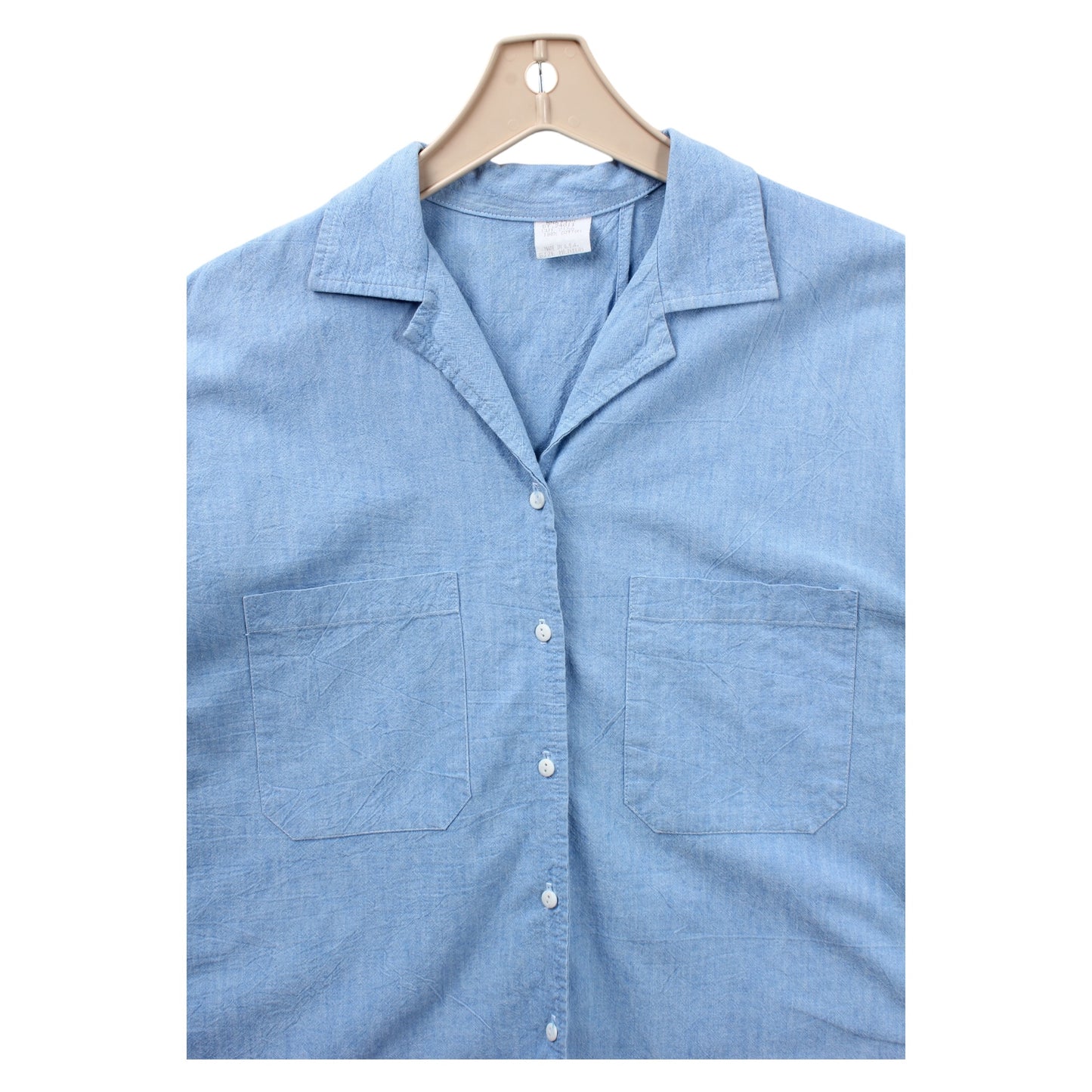 80s Jimmy’z chambray beach shirt slit back large