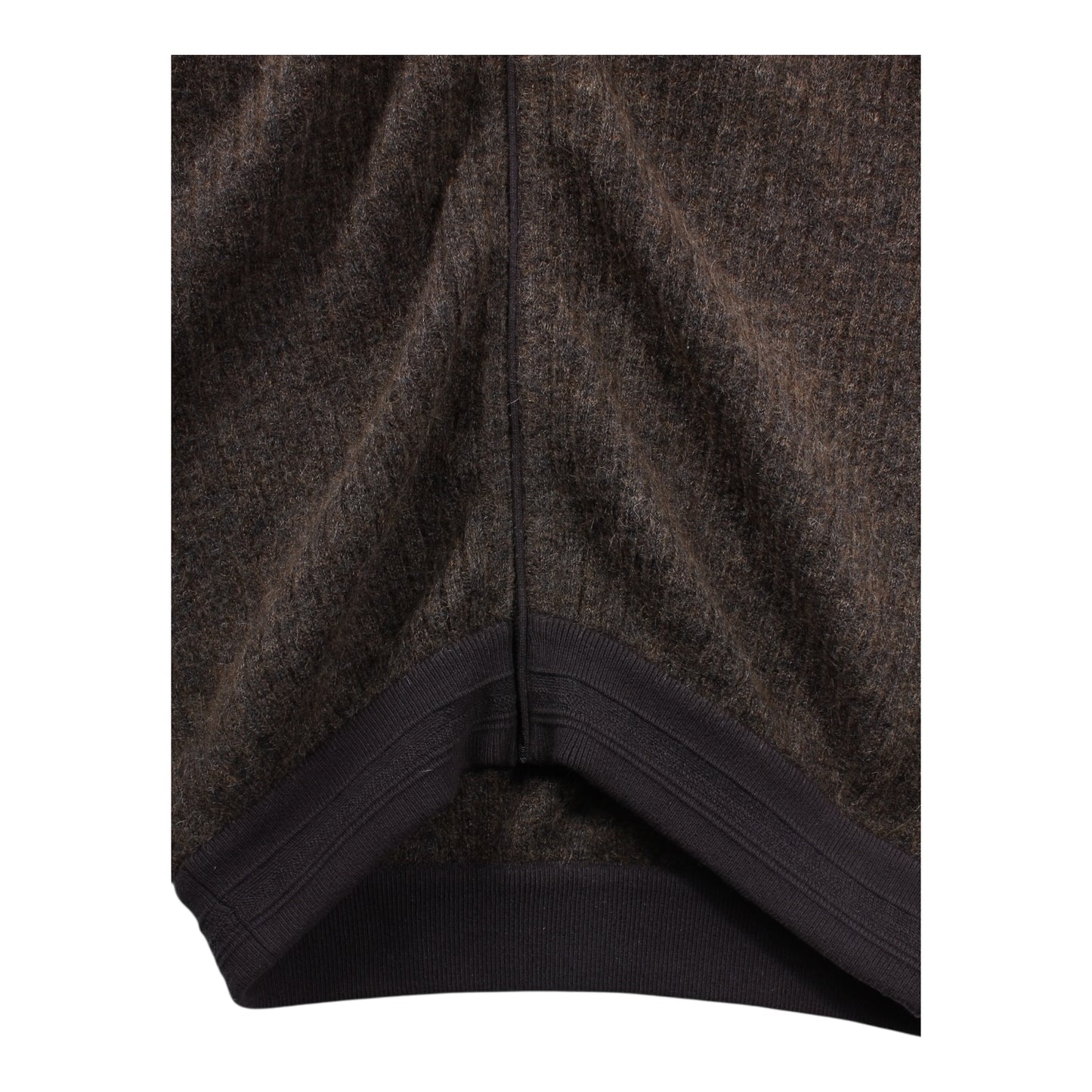 Gianfranco ferre wool and leather zip sweater XL