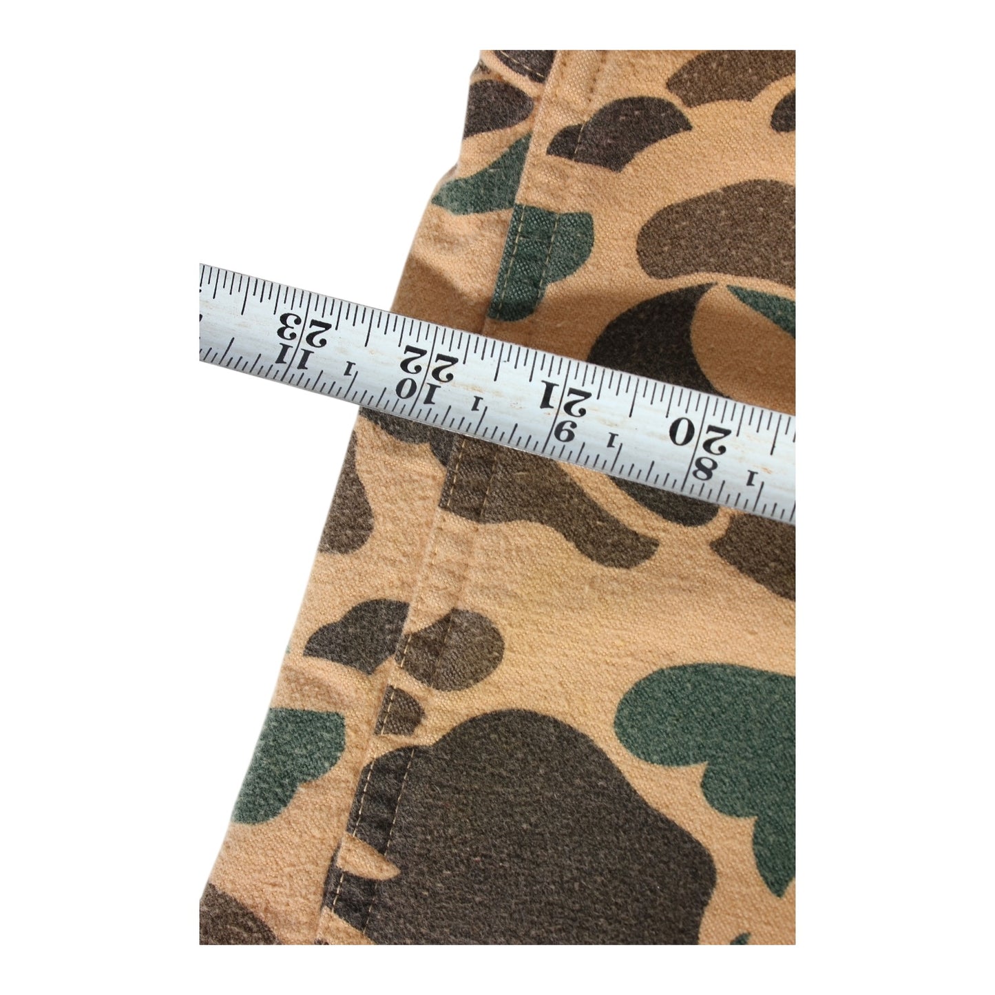 80s LL Bean chamois duck camo button up M/L