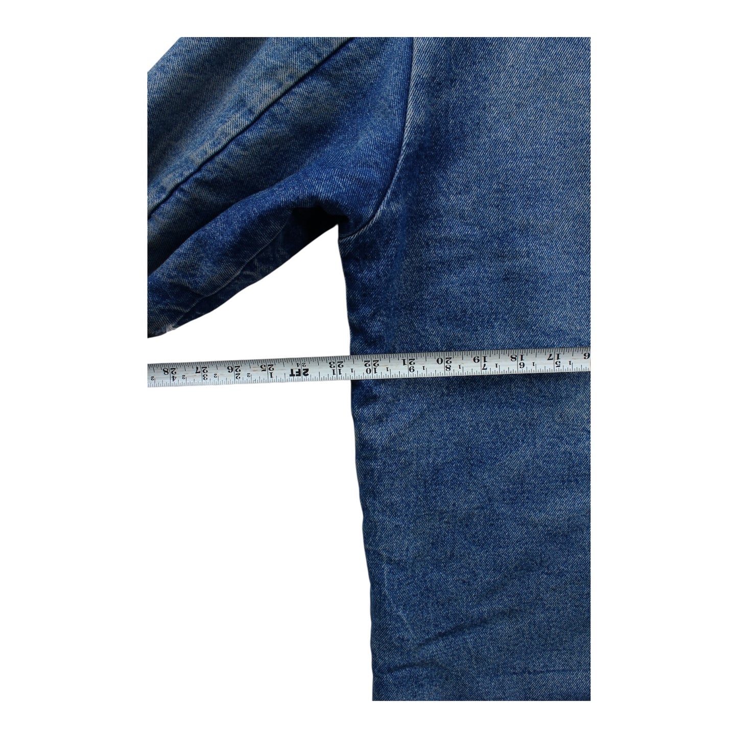 Well worn denim chore coat large