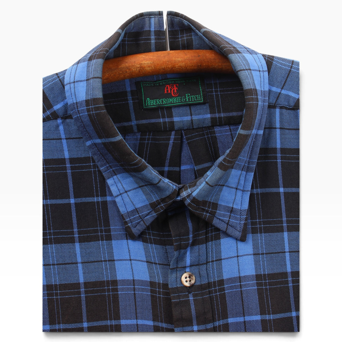 80s Abercrombie and fitch button up wool/cotton blend XL