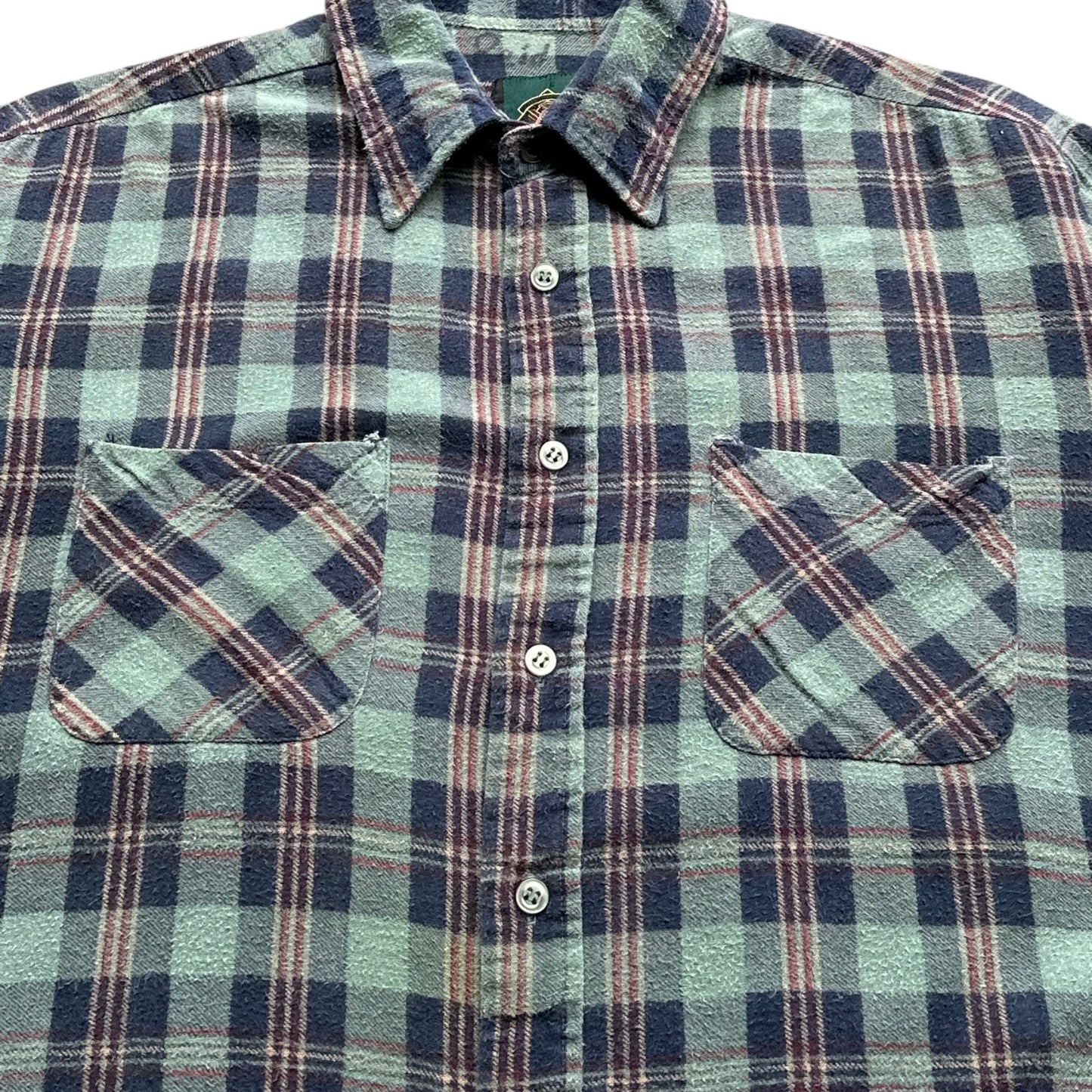 80s cotton flannel shirt large