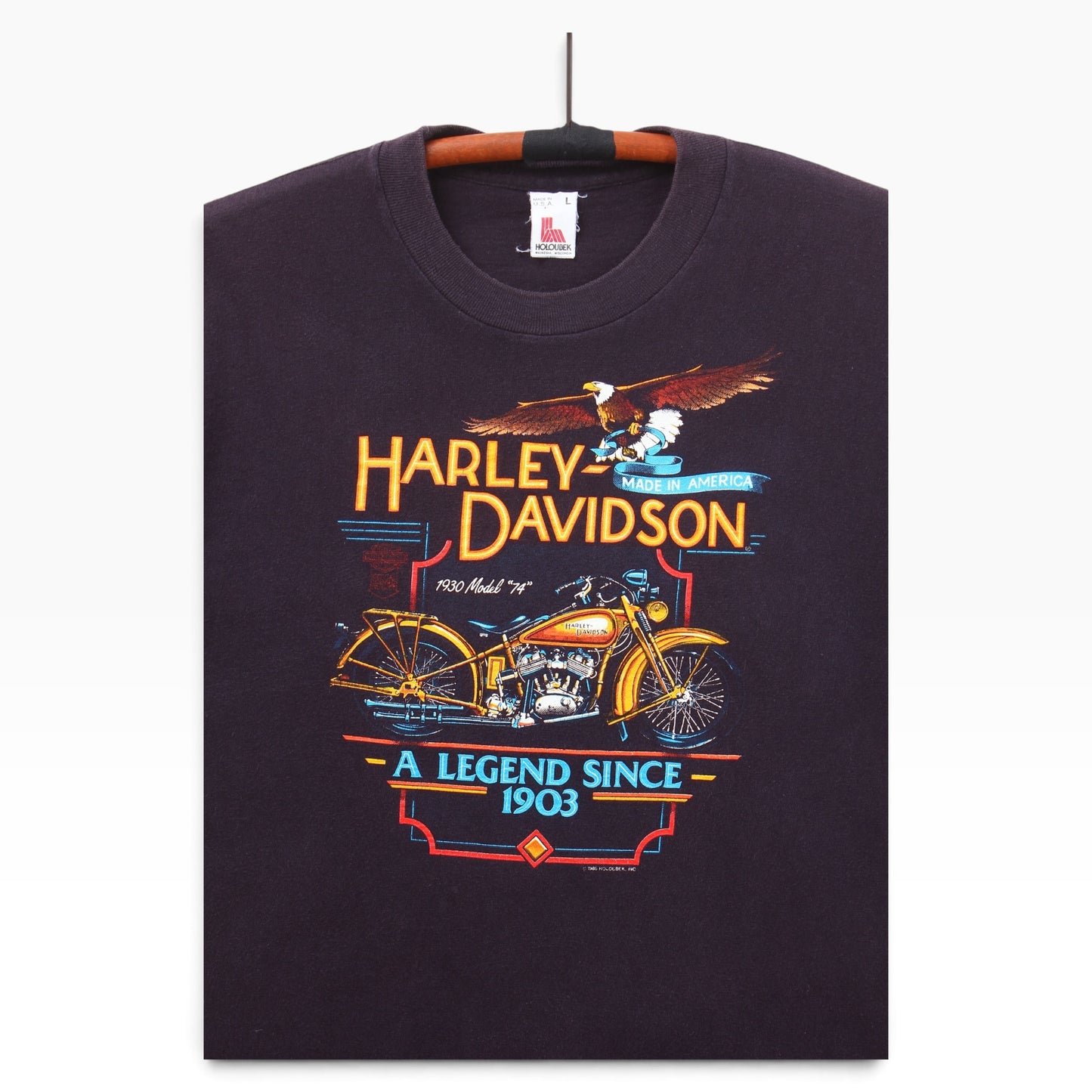 80s harley davidson tee bobs harvard S/M