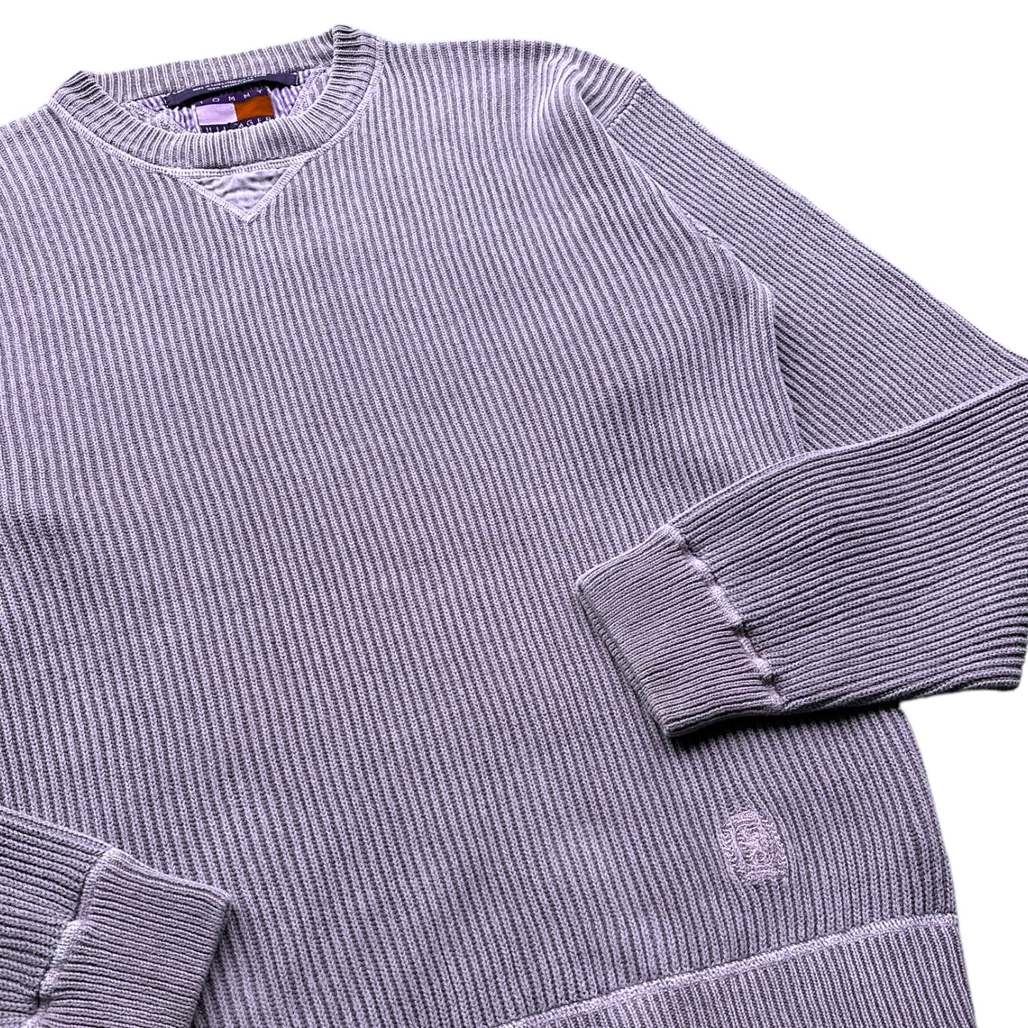 90s Heavy cotton tommy hilfiger chorded sweater Small