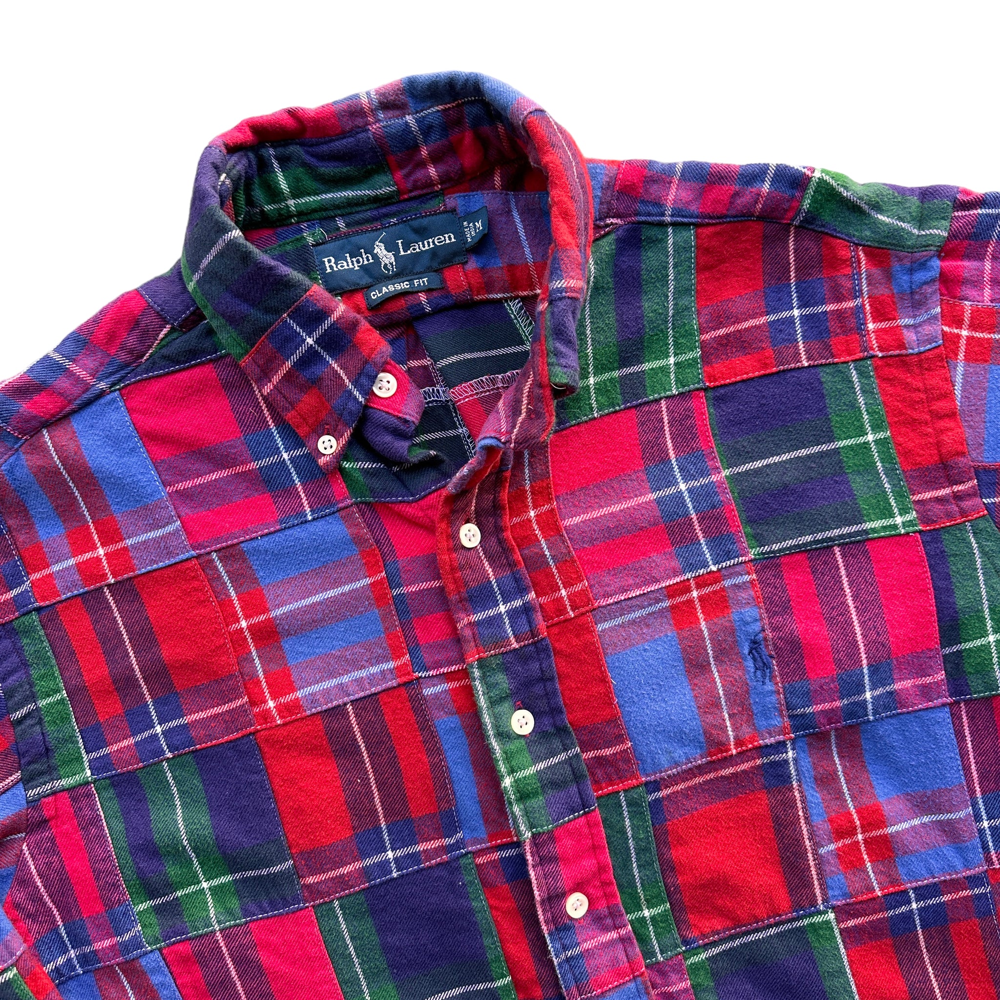 Polo ralph lauren patchwork shirt medium