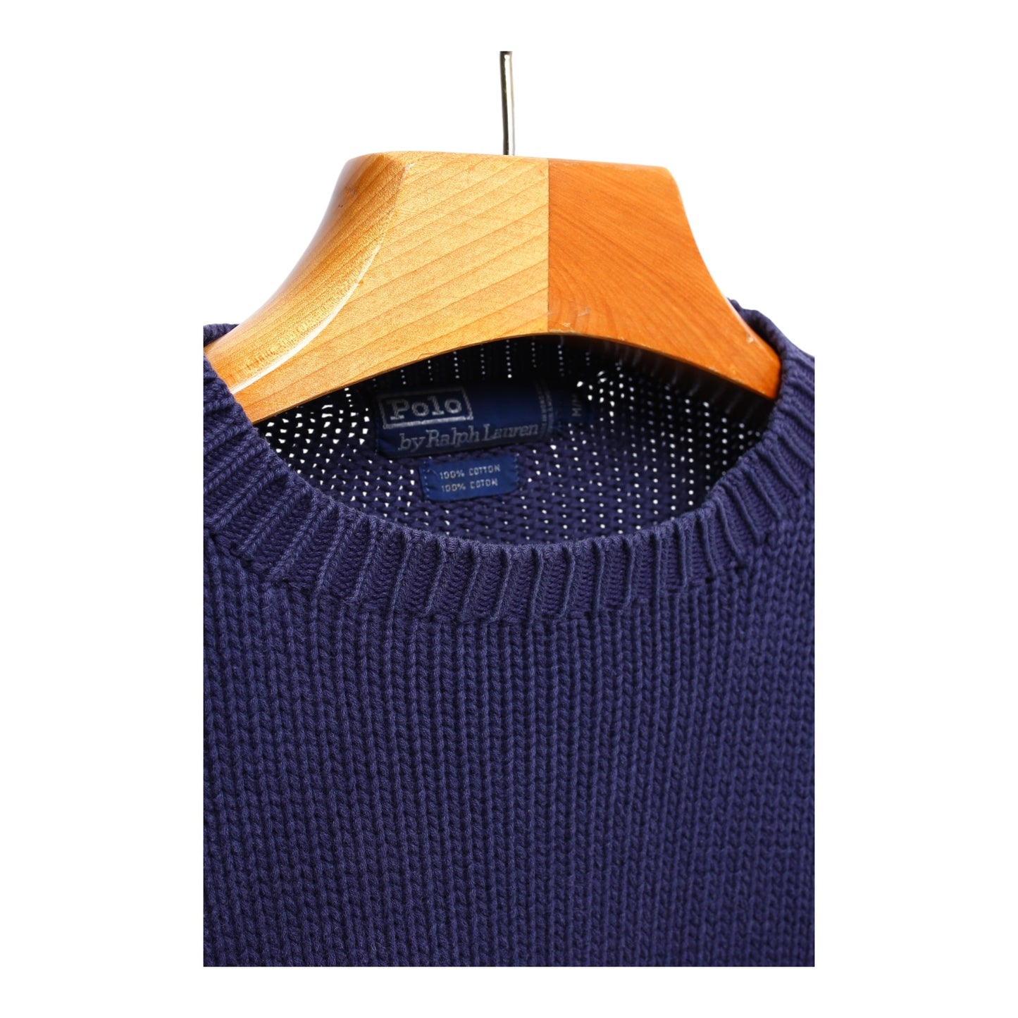 90s Heavy cotton woven Polo Ralph Lauren blank sweater M/L