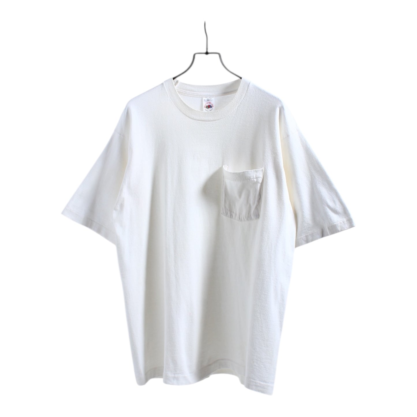 90s Blank white pocket tee large