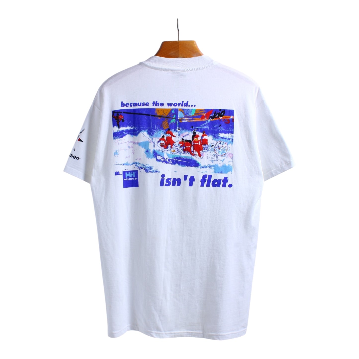 90s Helly hansen earth isn’t flat sailing tee large