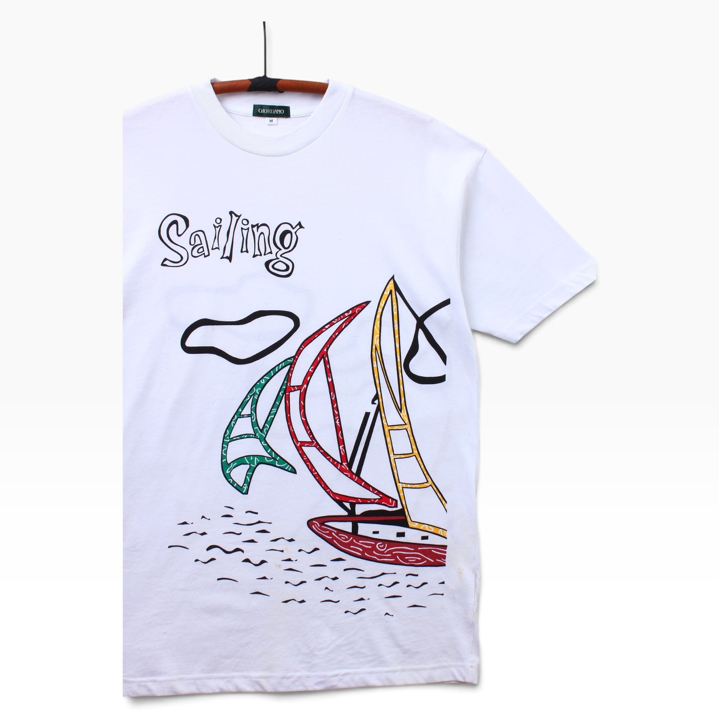 90s Sailimg graphic tee large