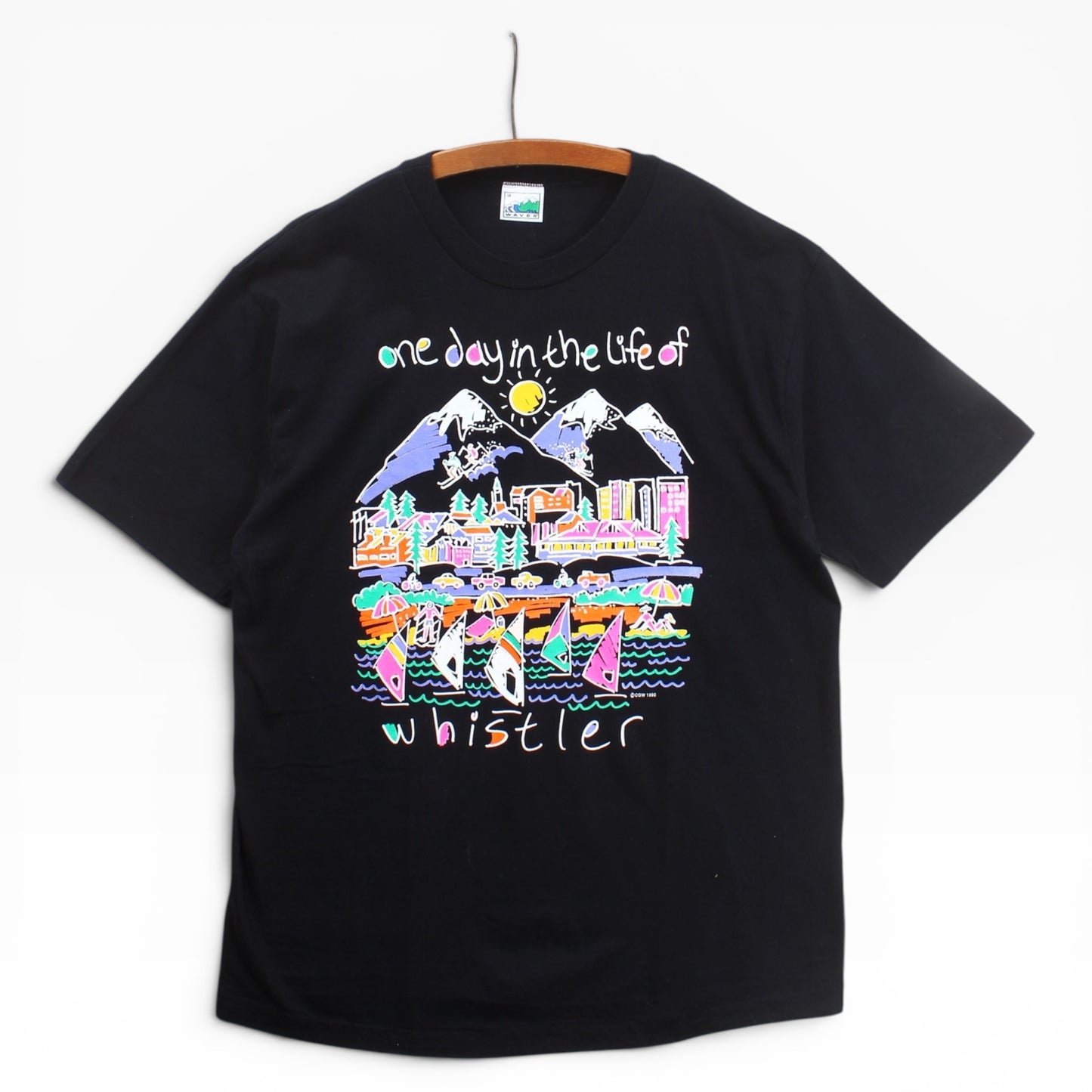 90s Day in the life whistler tee large