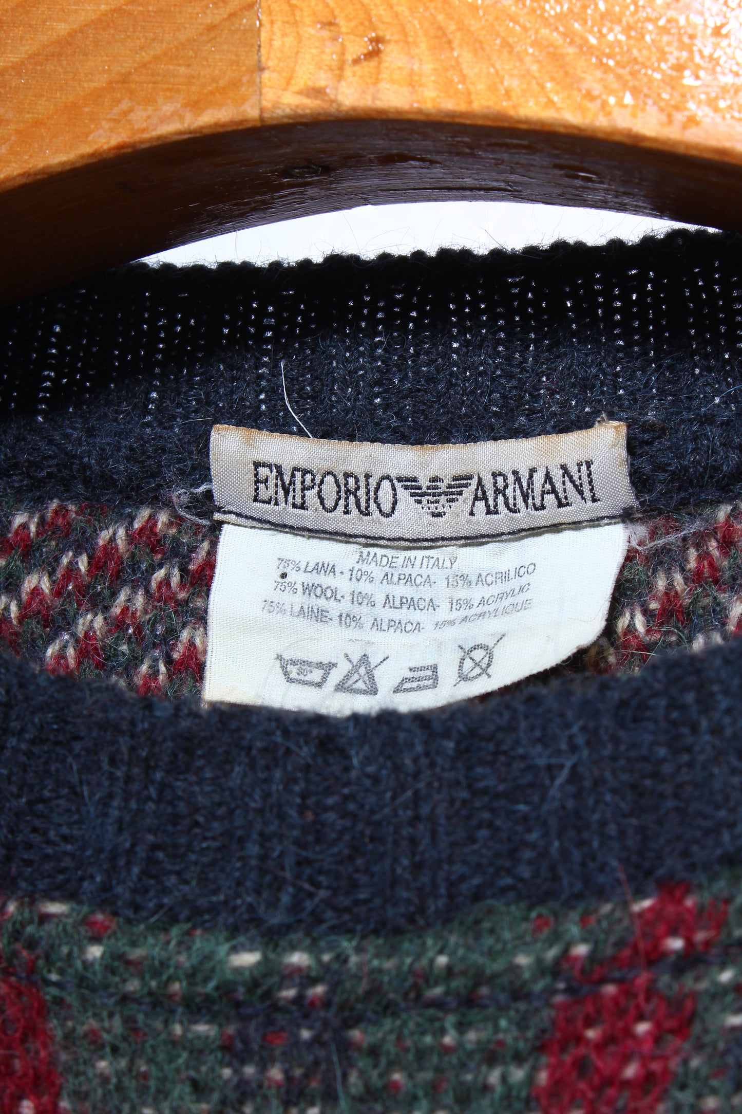 80s Emporio Armani wool sweater L/XL