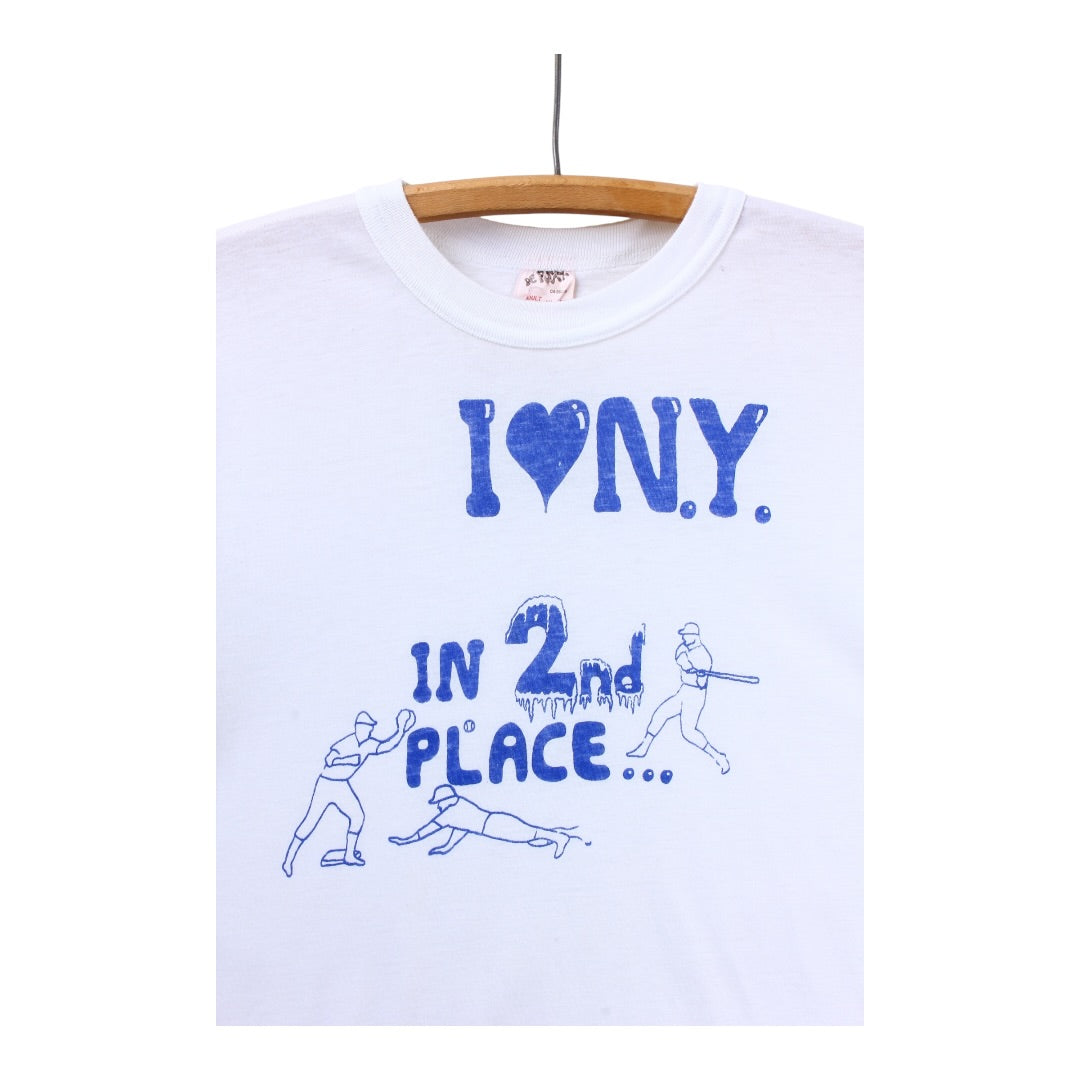 80s I love ny in second place tee medium