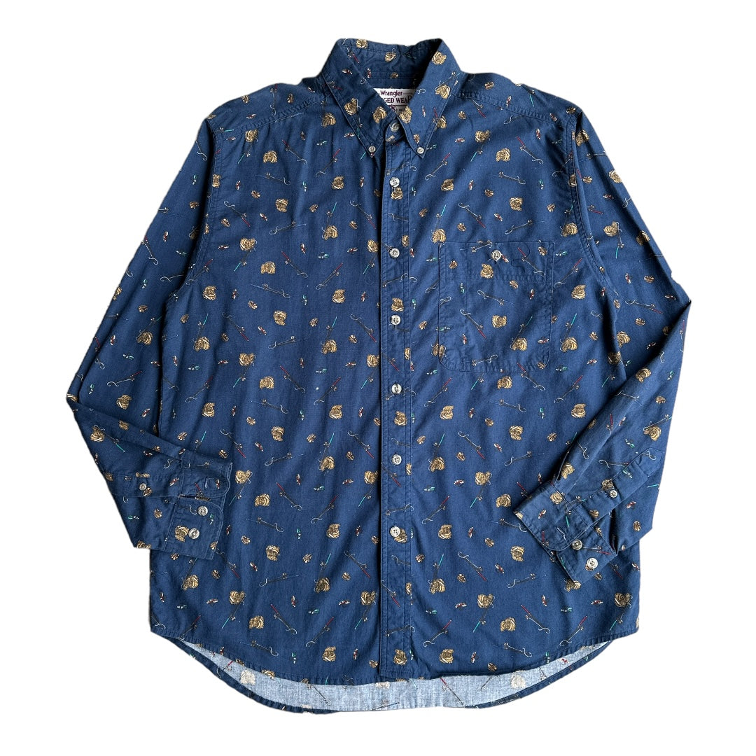Wrangler fishing button down large – Vintage Sponsor