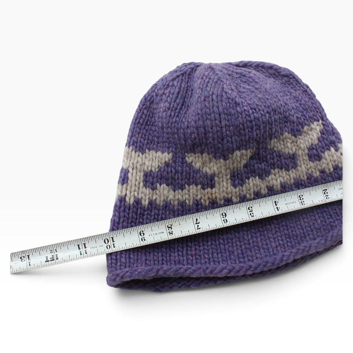 Whale tail wool beanie