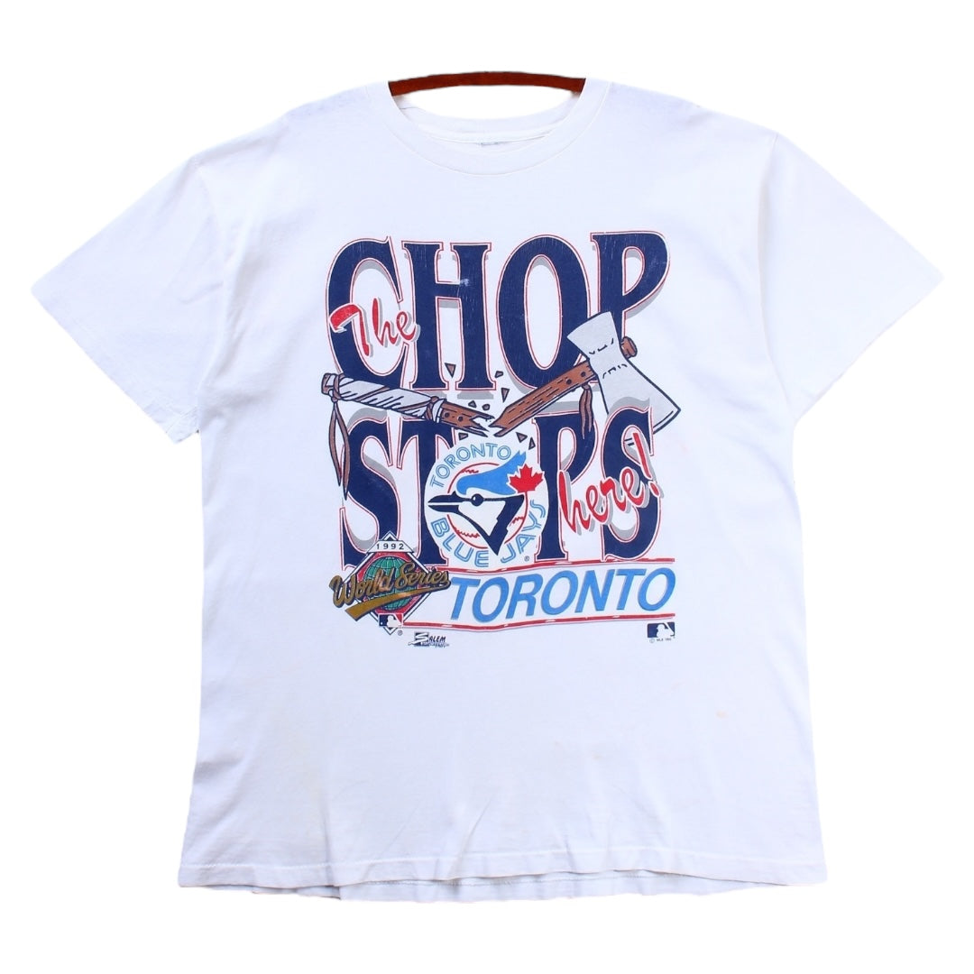 1992 The chop stops in toronto blue jays tee large
