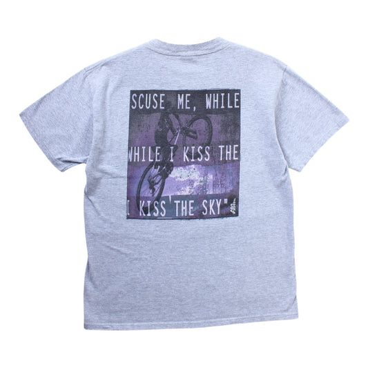 Scuse me while I kiss the sky no fear tee large
