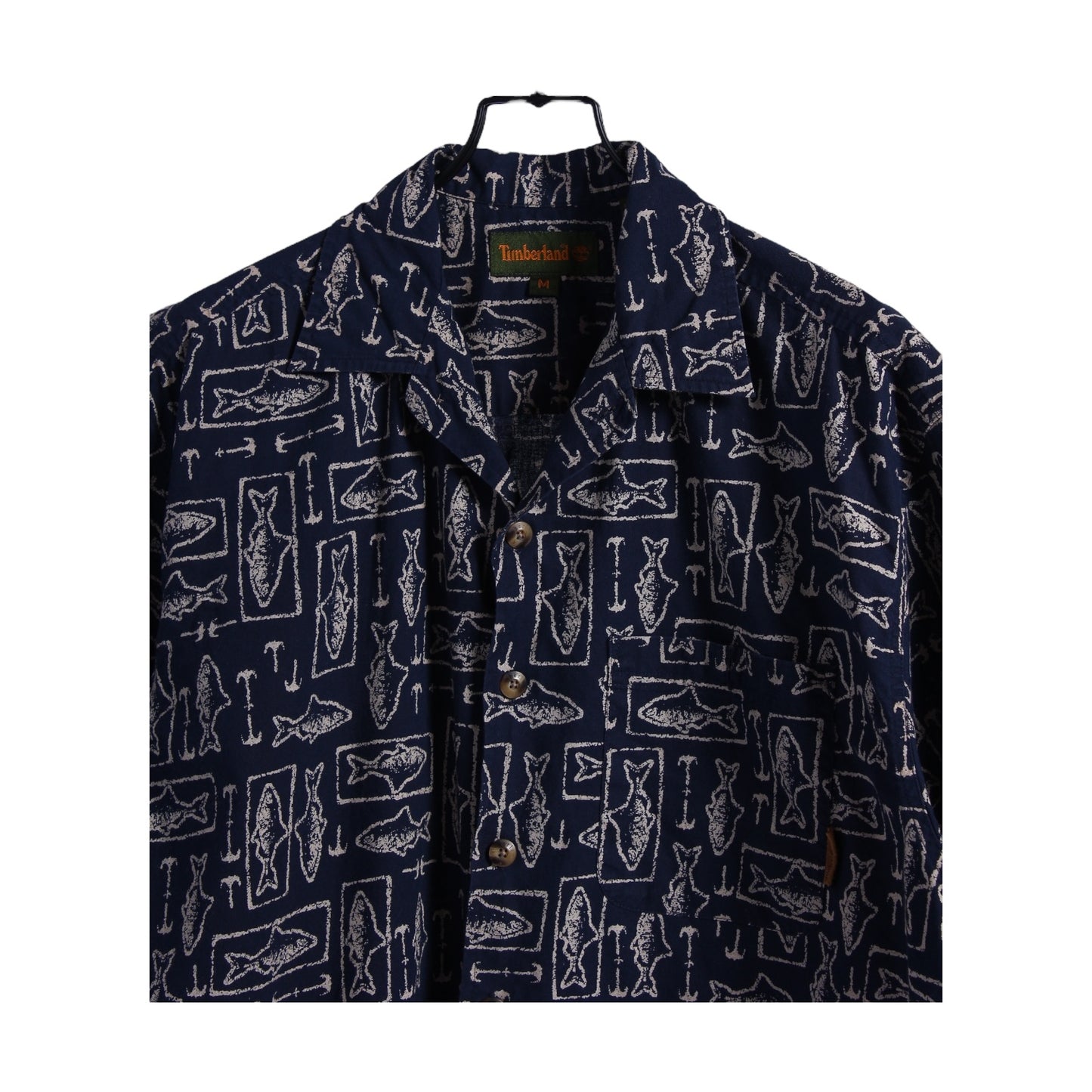 90s Timberland button up short sleeve XL