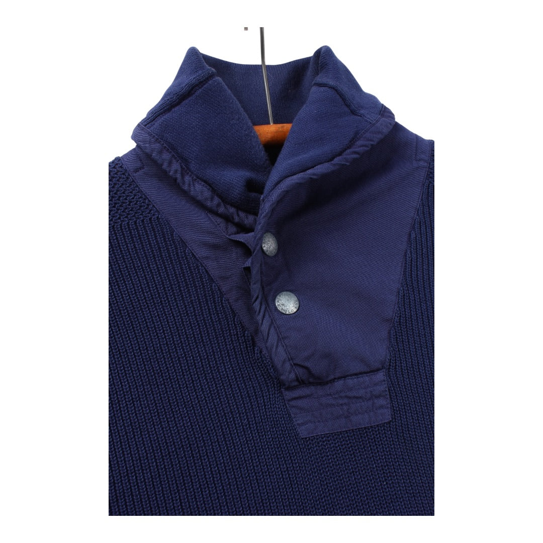 Polo Ralph Lauren nautical cotton shawl neck sweater large
